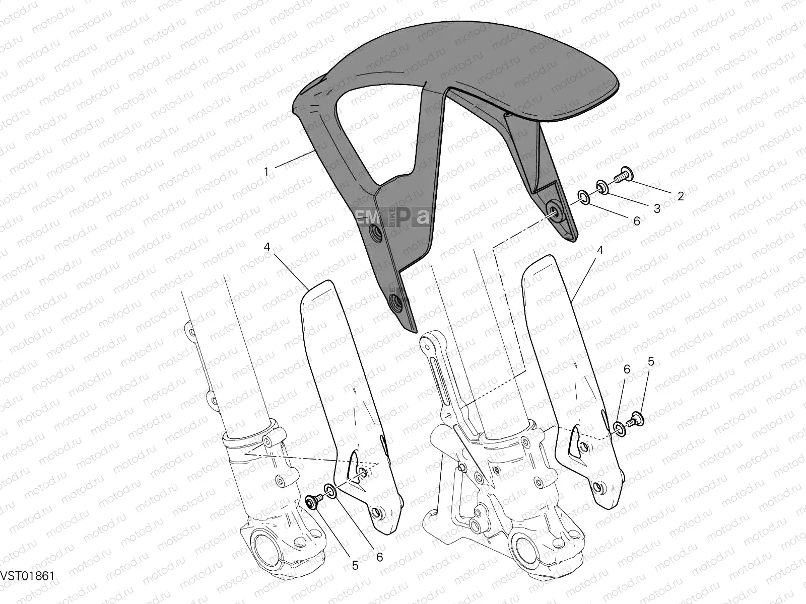 FRONT MUDGUARD [MOD:SCR800DK]