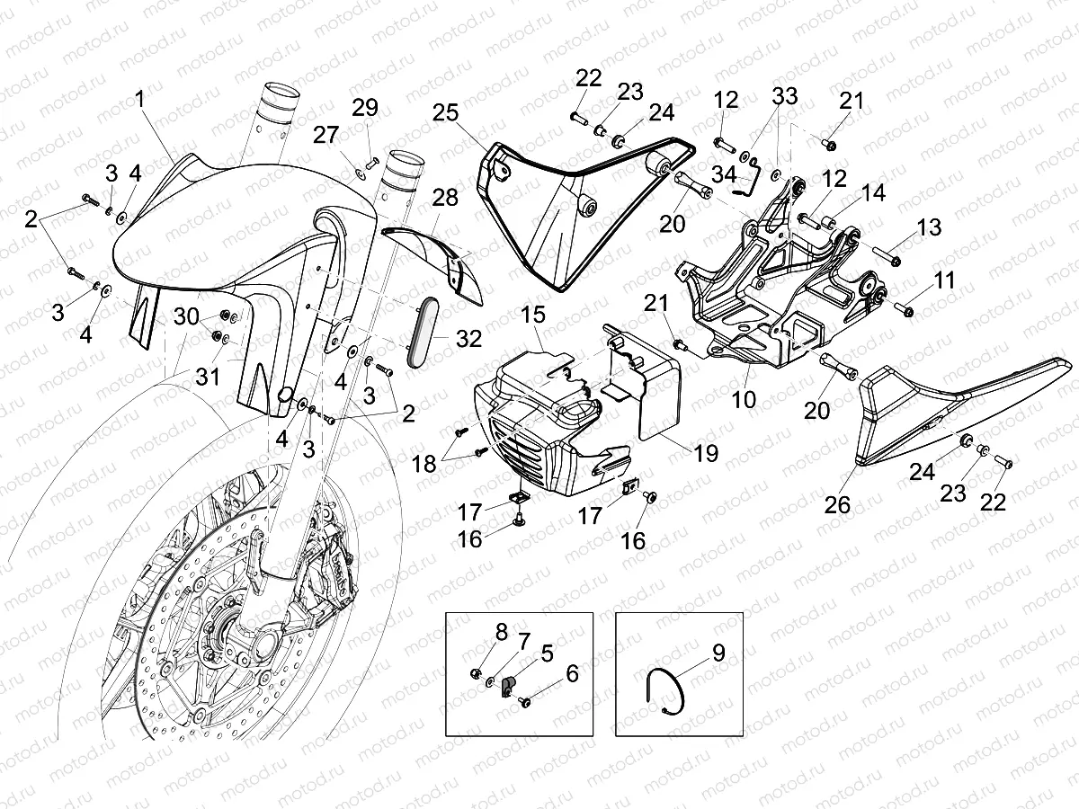 Front mudguard-Pillar