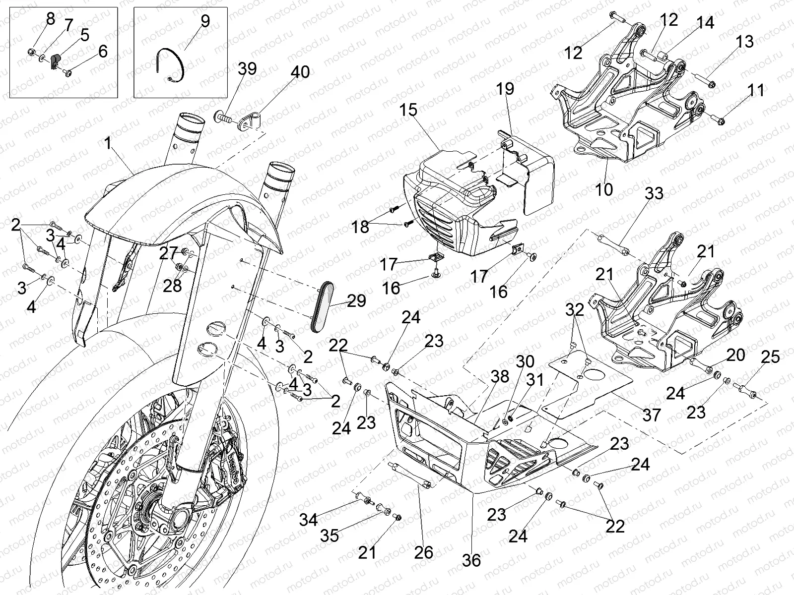 Front mudguard-Pillar