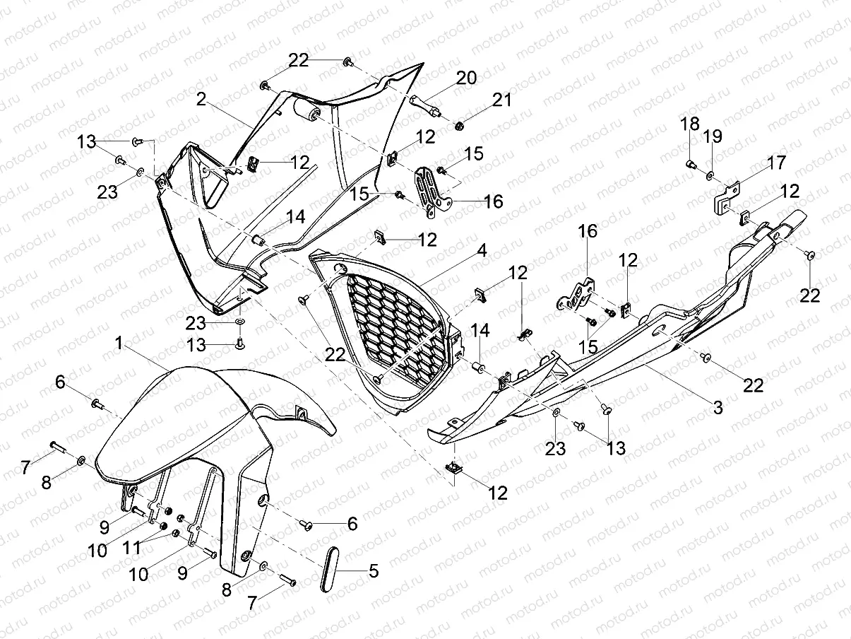 Front mudguard-Pillar