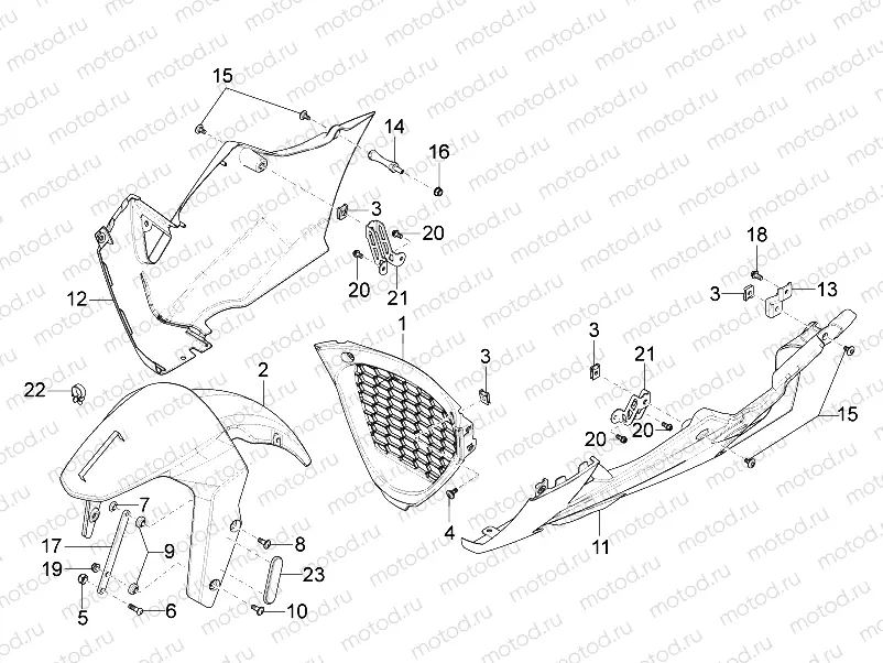 Front mudguard-Pillar