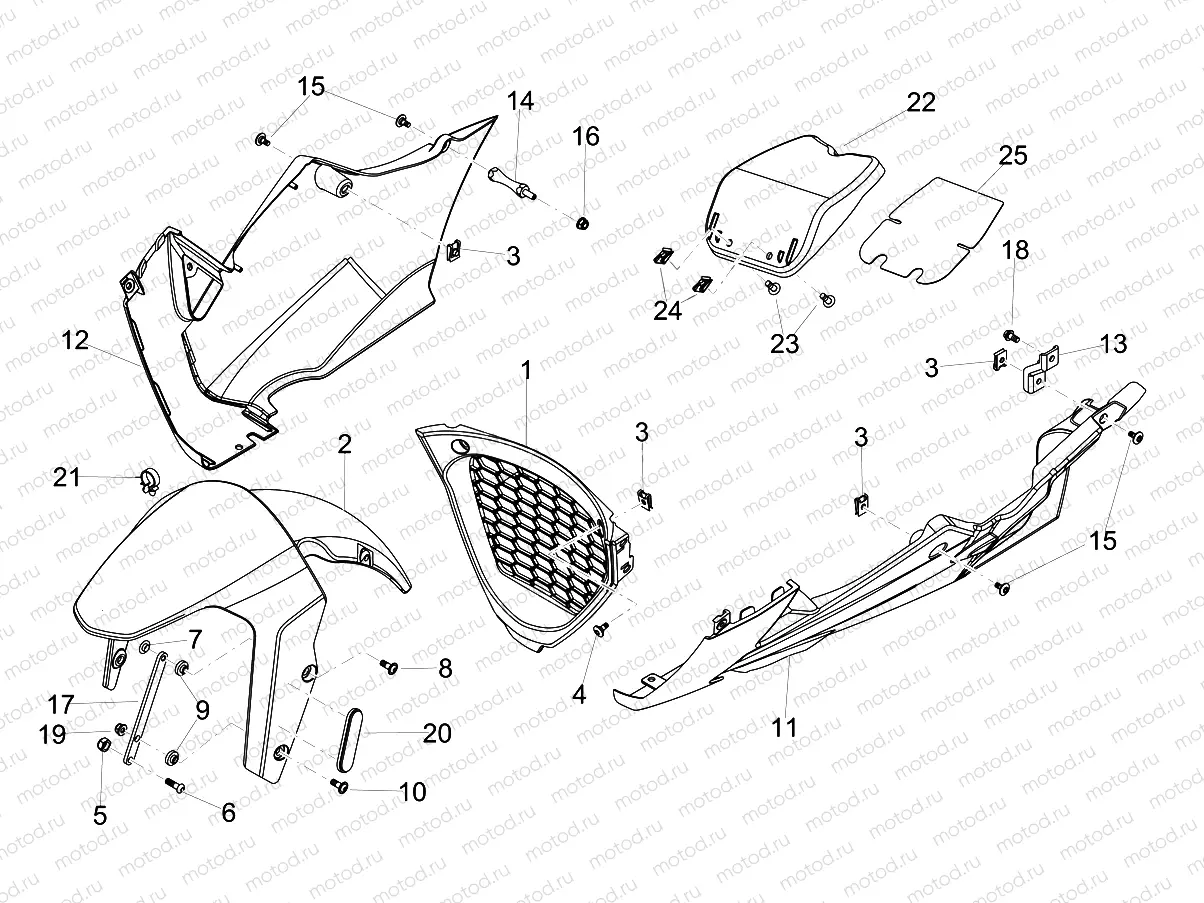 Front mudguard-Pillar