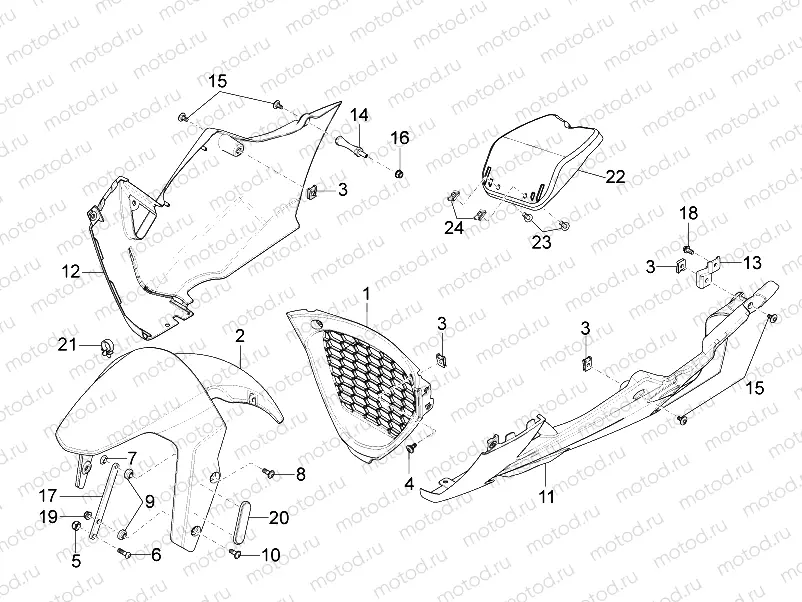 Front mudguard-Pillar