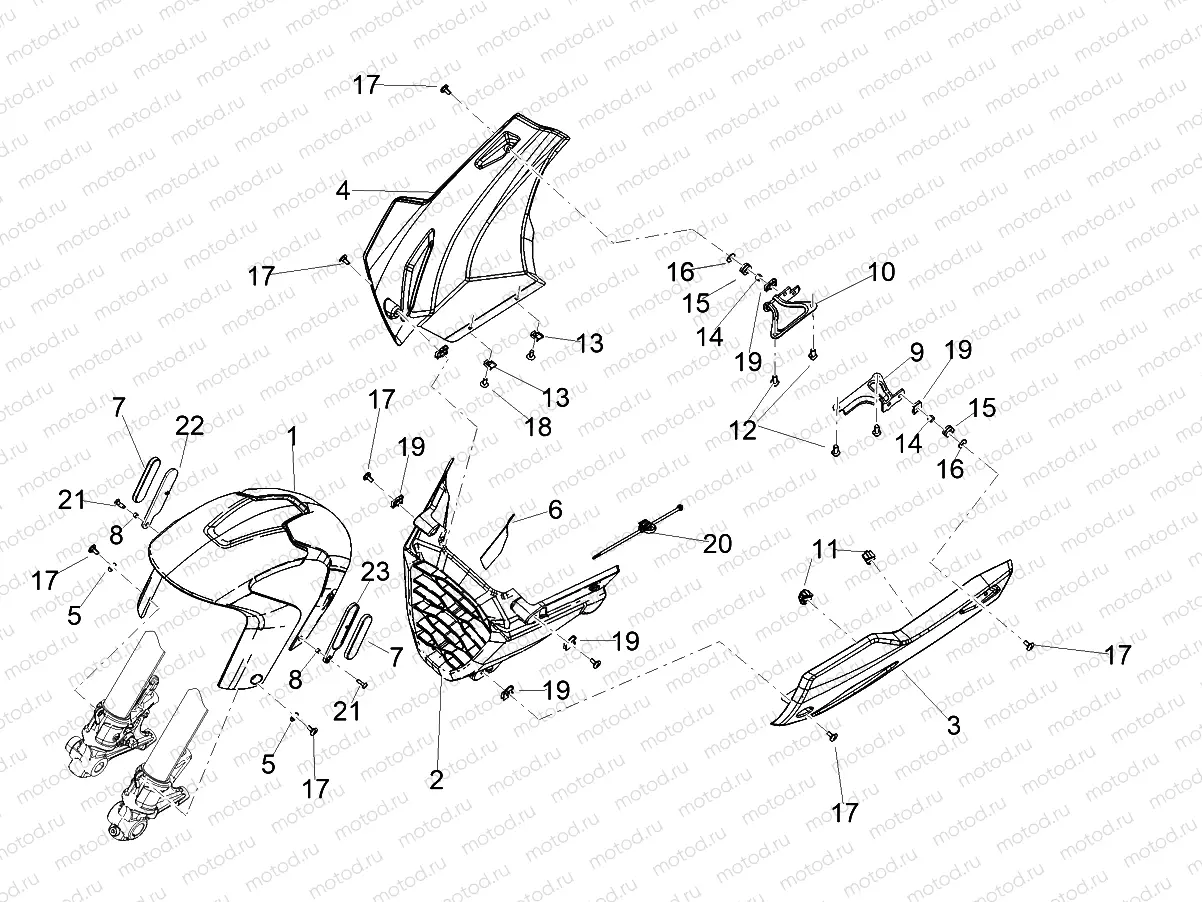 Front mudguard-Pillar