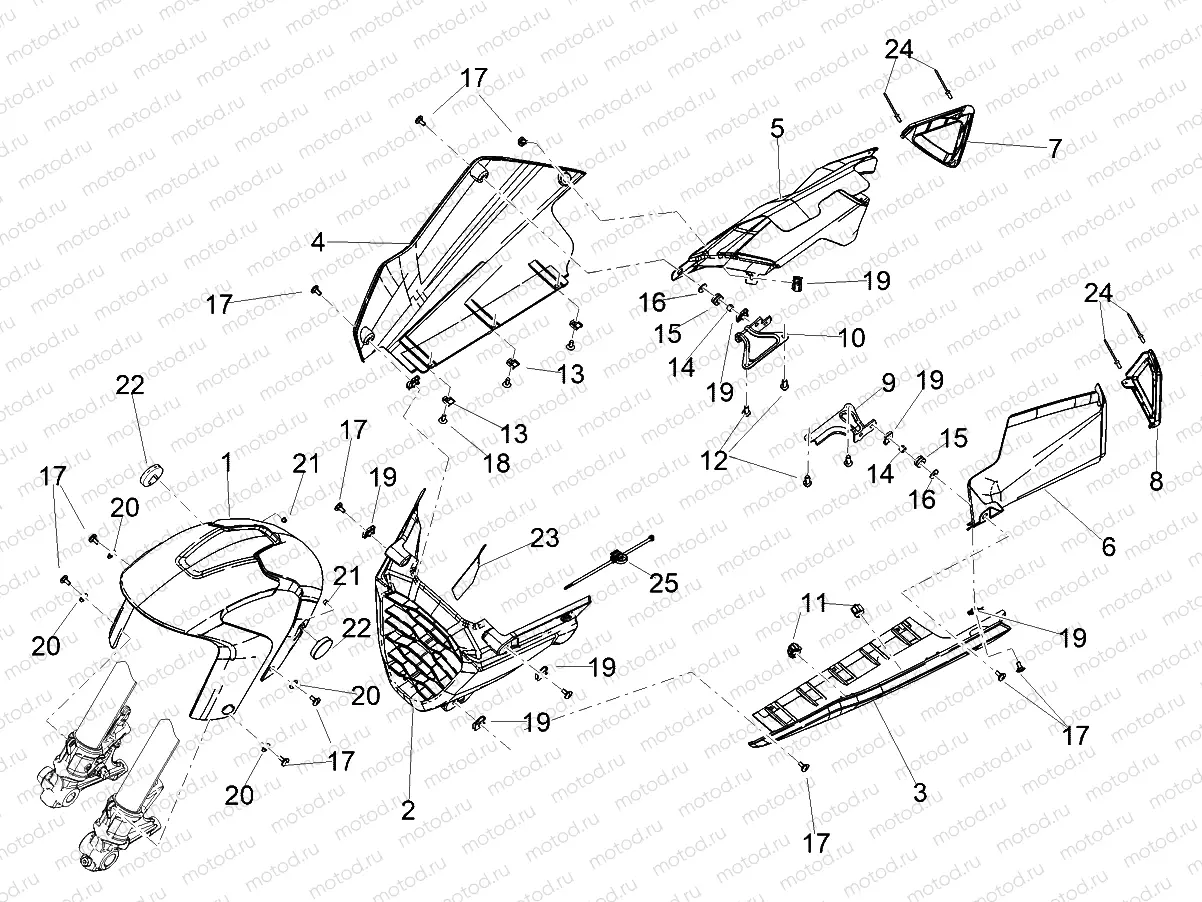 Front mudguard-Pillar
