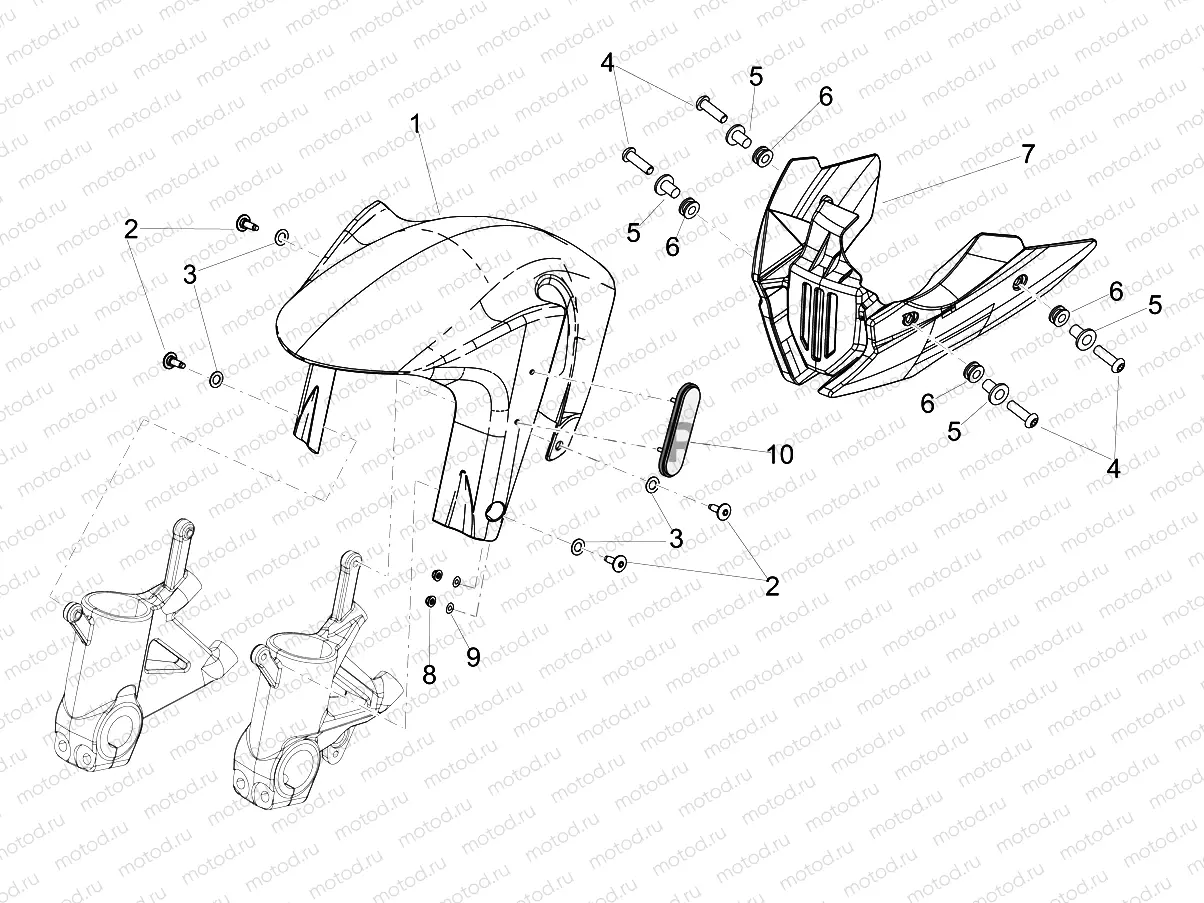Front mudguard-Pillar
