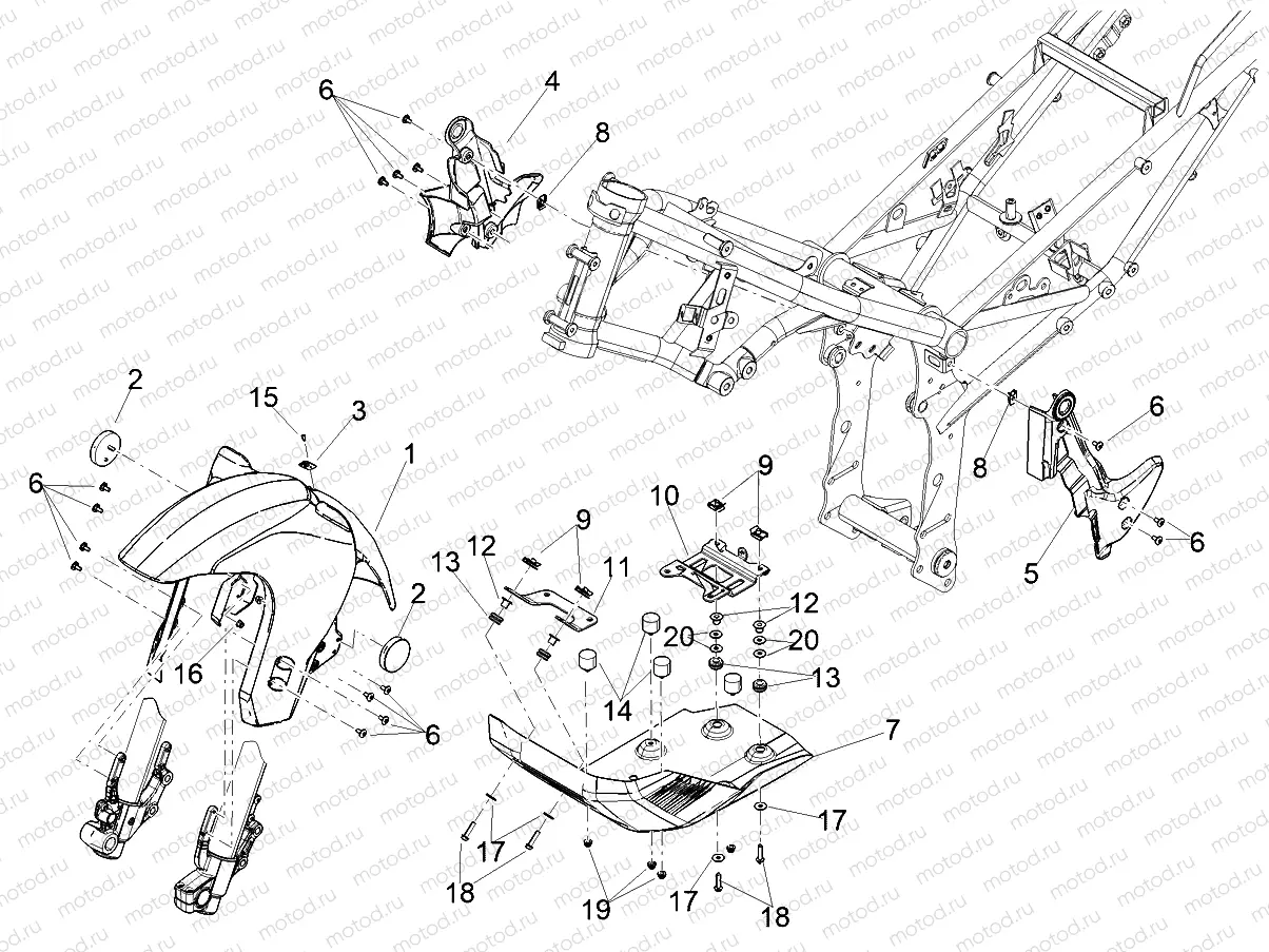 Front mudguard-Pillar