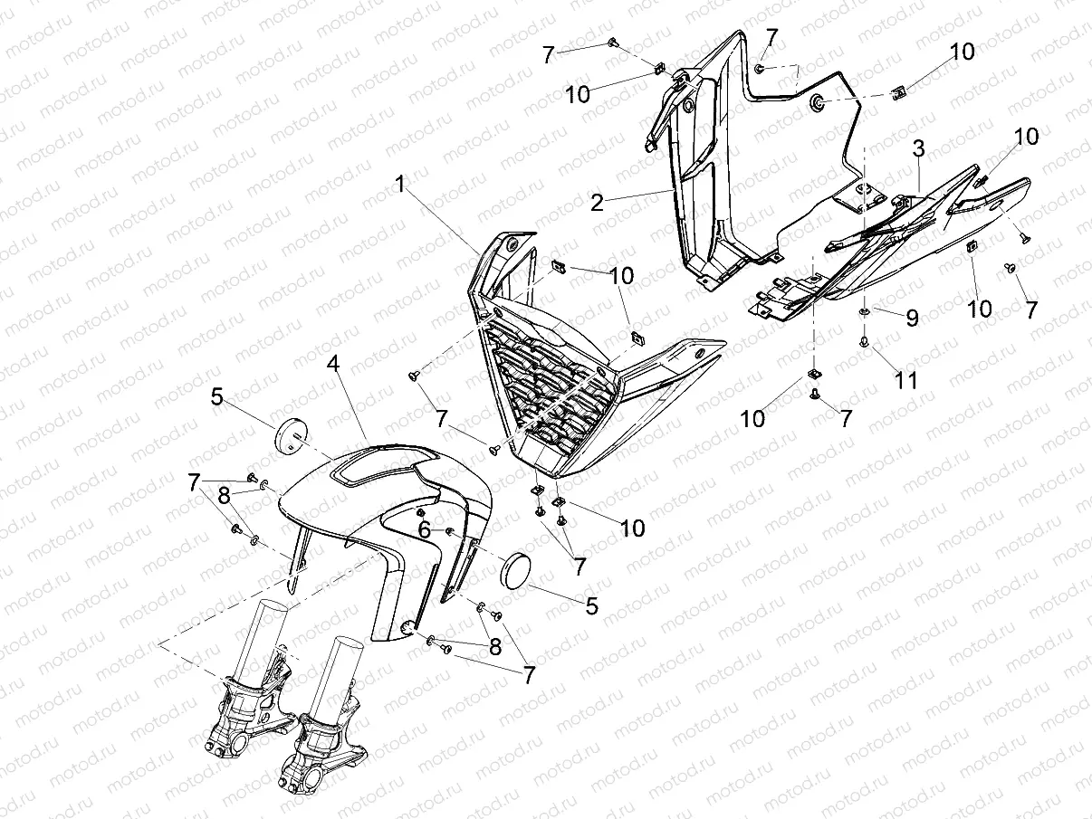 Front mudguard-Pillar
