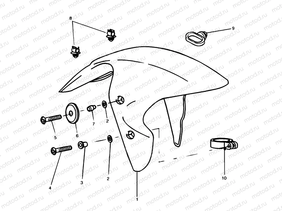 Front Mudguard US,CA,SG Only