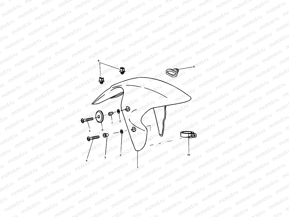 Front Mudguard US,CA,SG Only