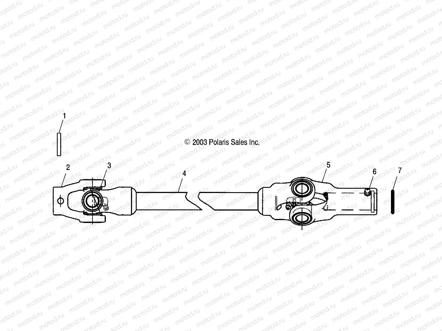 FRONT PROP SHAFT (4X4) - R05RD50AA/AB/AC/AD (4995359535B13) | FRONT PROP SHAFT (4X4) - R05RD50AA/AB/AC/AD (4995359535B13)