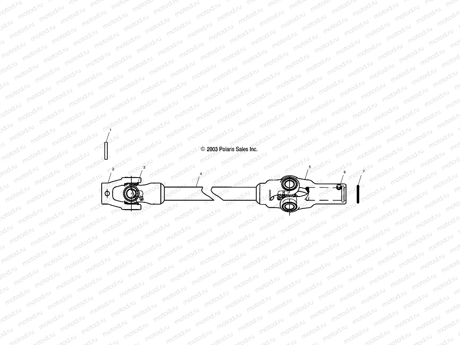 FRONT PROP SHAFT (4X4)(6X6) - A04RD50AA/AB/AC/A04RF50AA (4987918791B06) | FRONT PROP SHAFT (4X4)(6X6) - A04RD50AA/AB/AC/A04RF50AA (4987918791B06)
