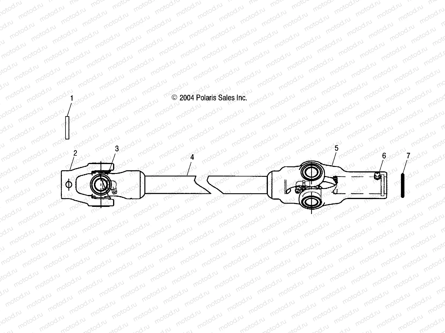 FRONT PROP SHAFT (6X6) - R05RF50AA/AB (4995359535B14) | FRONT PROP SHAFT (6X6) - R05RF50AA/AB (4995359535B14)
