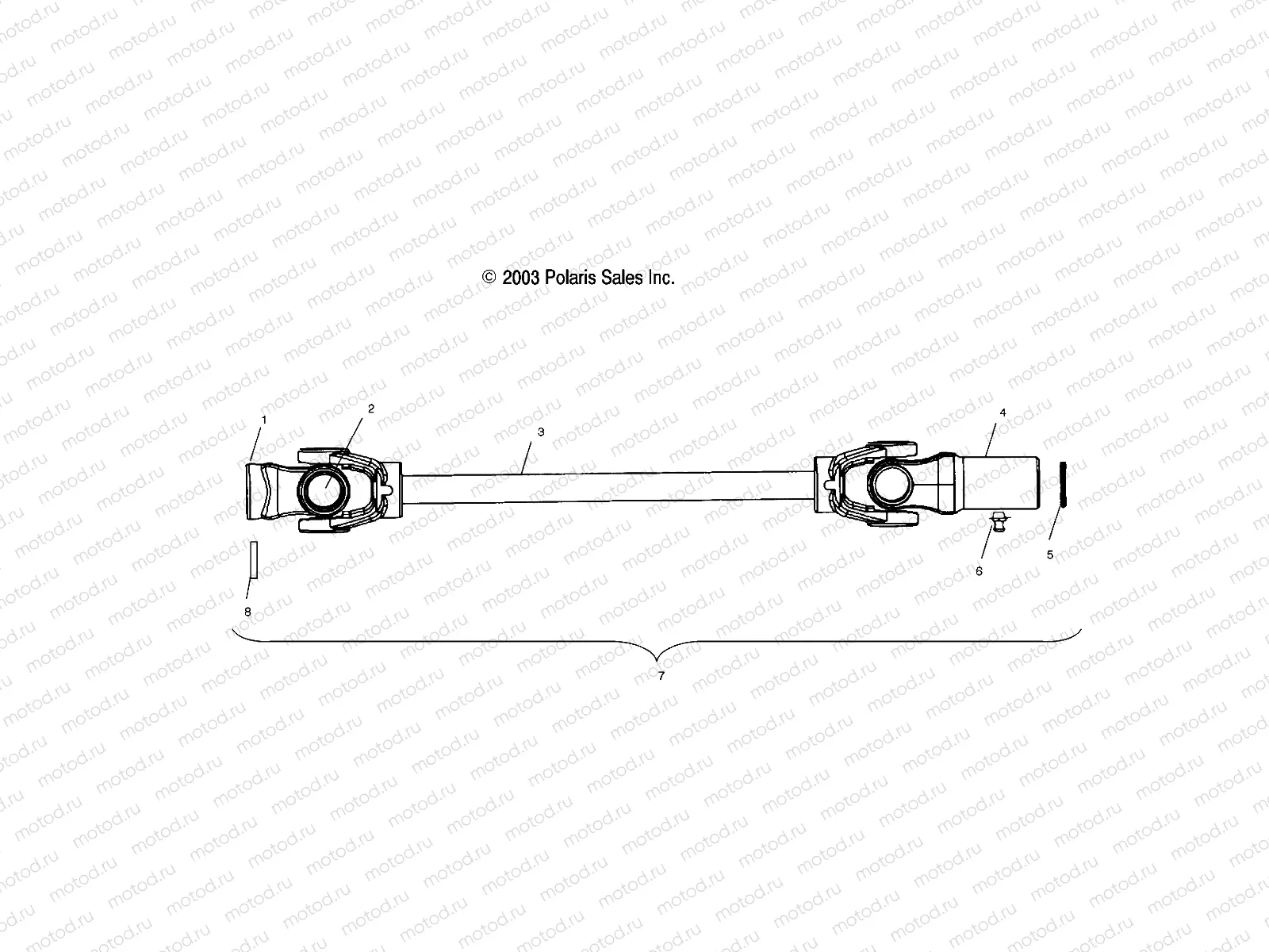 FRONT PROP SHAFT - A04JD32AA (4977487748B08) | FRONT PROP SHAFT - A04JD32AA (4977487748B08)