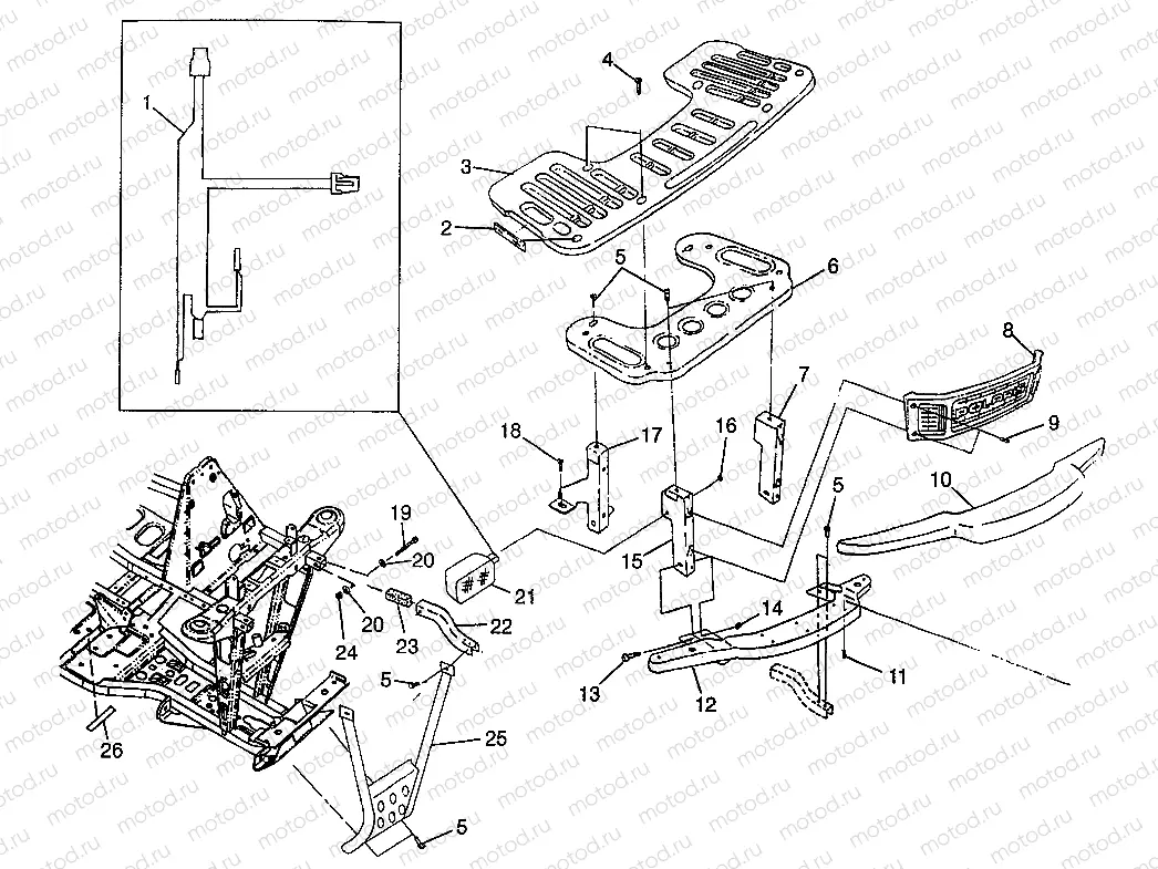 FRONT RACK and BUMPER MOUNTING (300) XPRESS 300 W97CA28C (4939603960A009) | FRONT RACK and BUMPER MOUNTING (300) XPRESS 300 W97CA28C (4939603960A009)