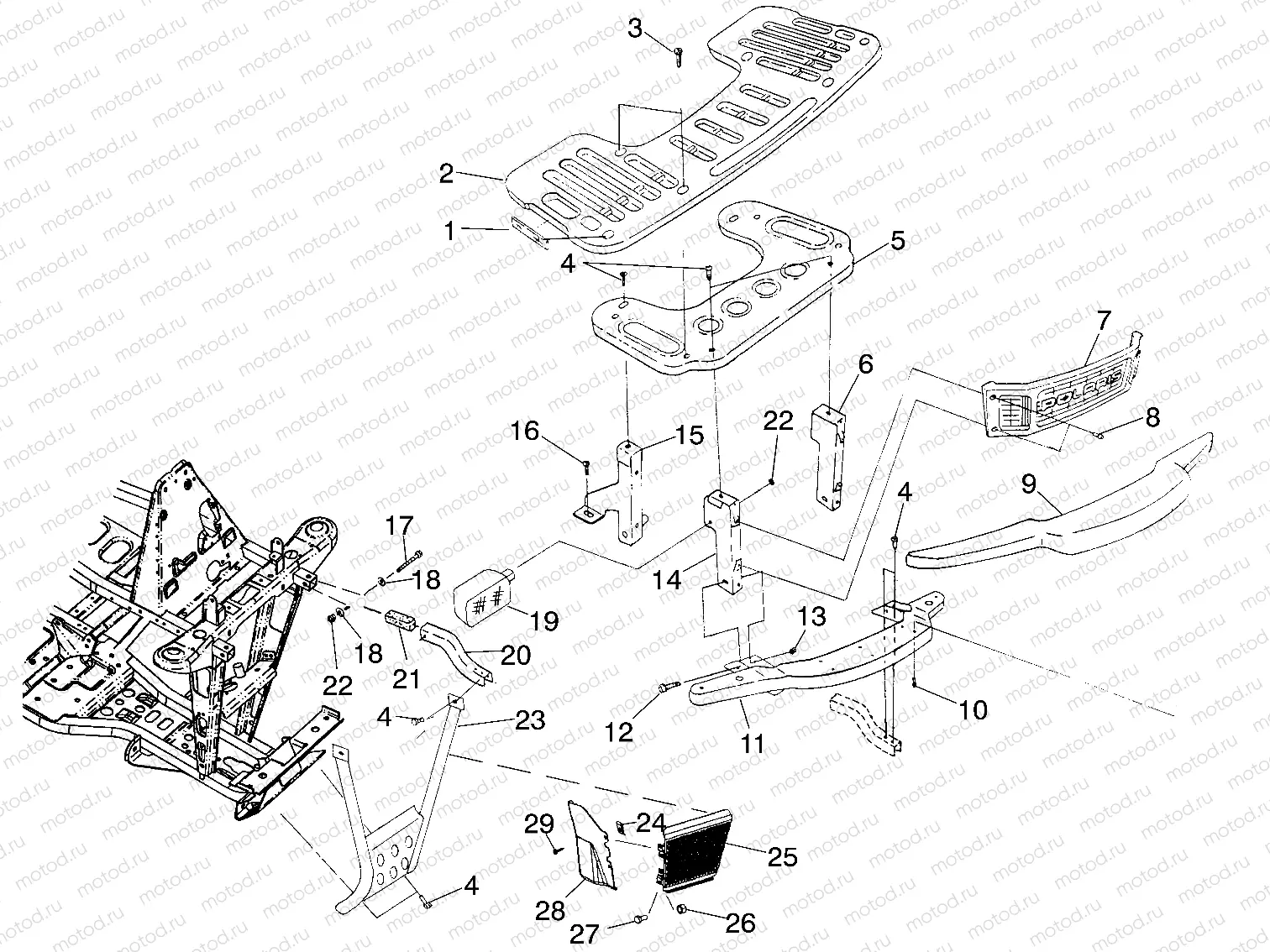 FRONT RACK and BUMPER MOUNTING - A00CB32AA (4949354935A009) | FRONT RACK and BUMPER MOUNTING - A00CB32AA (4949354935A009)
