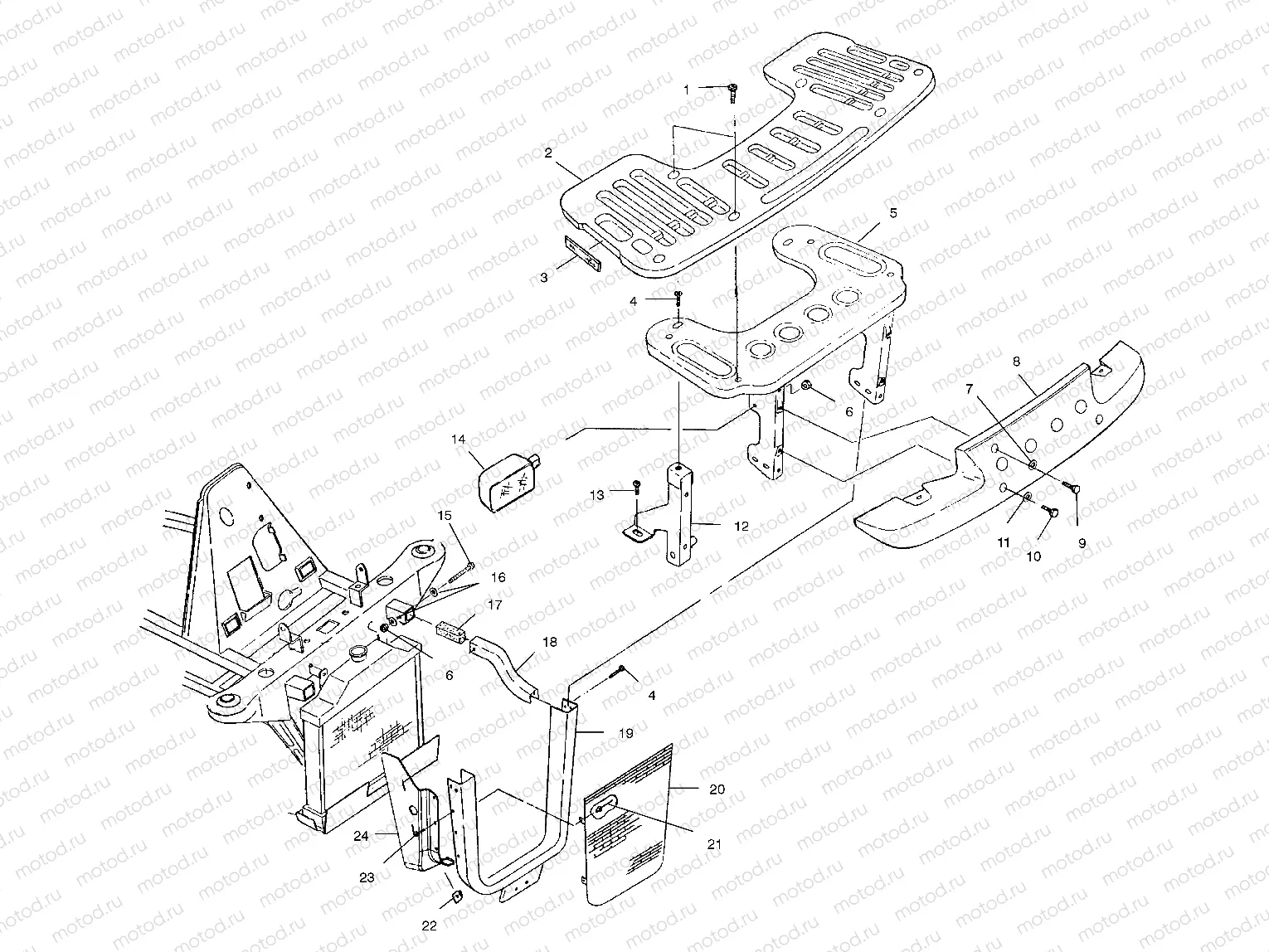 FRONT RACK and BUMPER MOUNTING - A00CD50AA (4954885488A009) | FRONT RACK and BUMPER MOUNTING - A00CD50AA (4954885488A009)