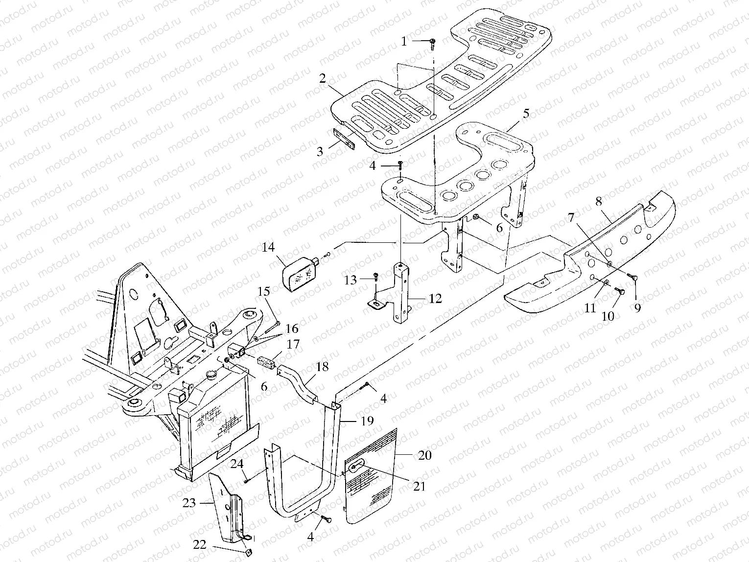 FRONT RACK and BUMPER MOUNTING - A00CH46CA (4954785478A009) | FRONT RACK and BUMPER MOUNTING - A00CH46CA (4954785478A009)