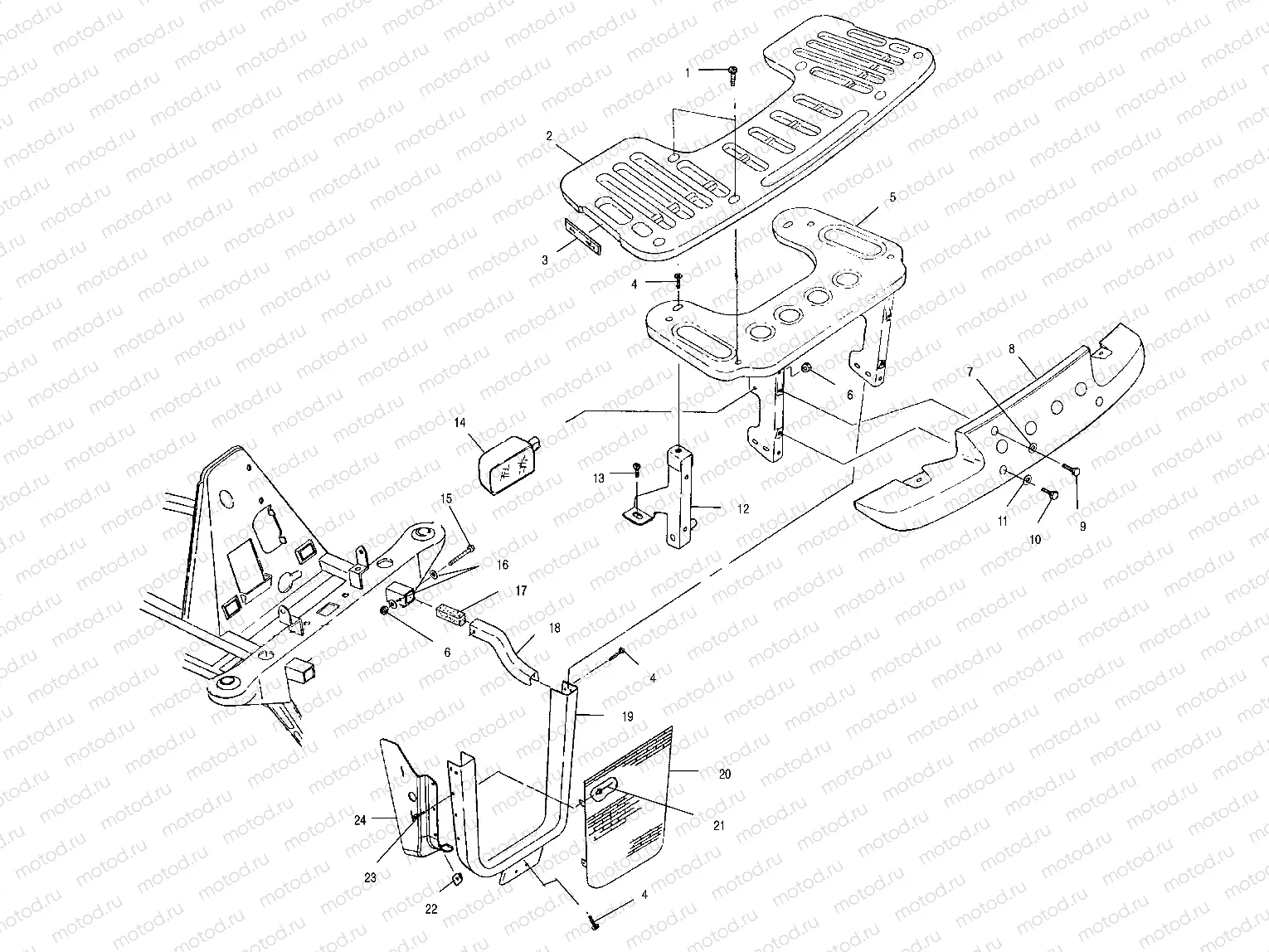 FRONT RACK and BUMPER MOUNTING - A00CK32AA (4954895489A009) | FRONT RACK and BUMPER MOUNTING - A00CK32AA (4954895489A009)