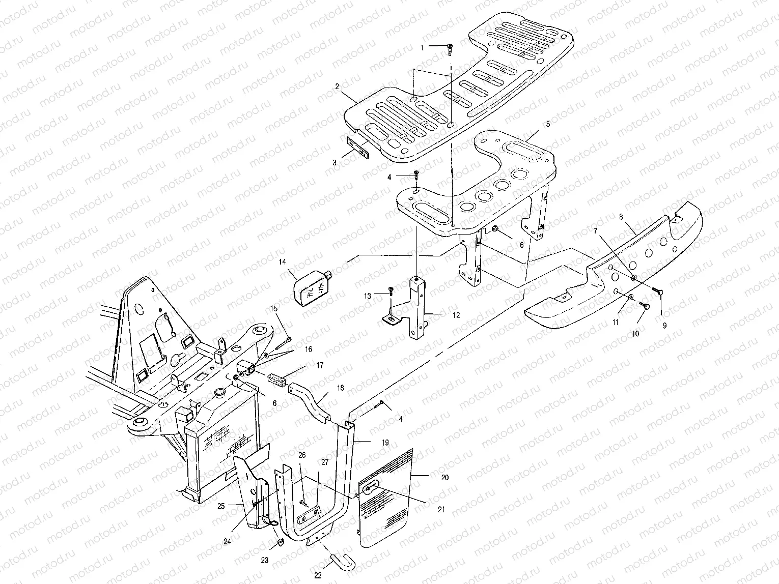 FRONT RACK and BUMPER MOUNTING - A00CK42AA (4949304930A009) | FRONT RACK and BUMPER MOUNTING - A00CK42AA (4949304930A009)