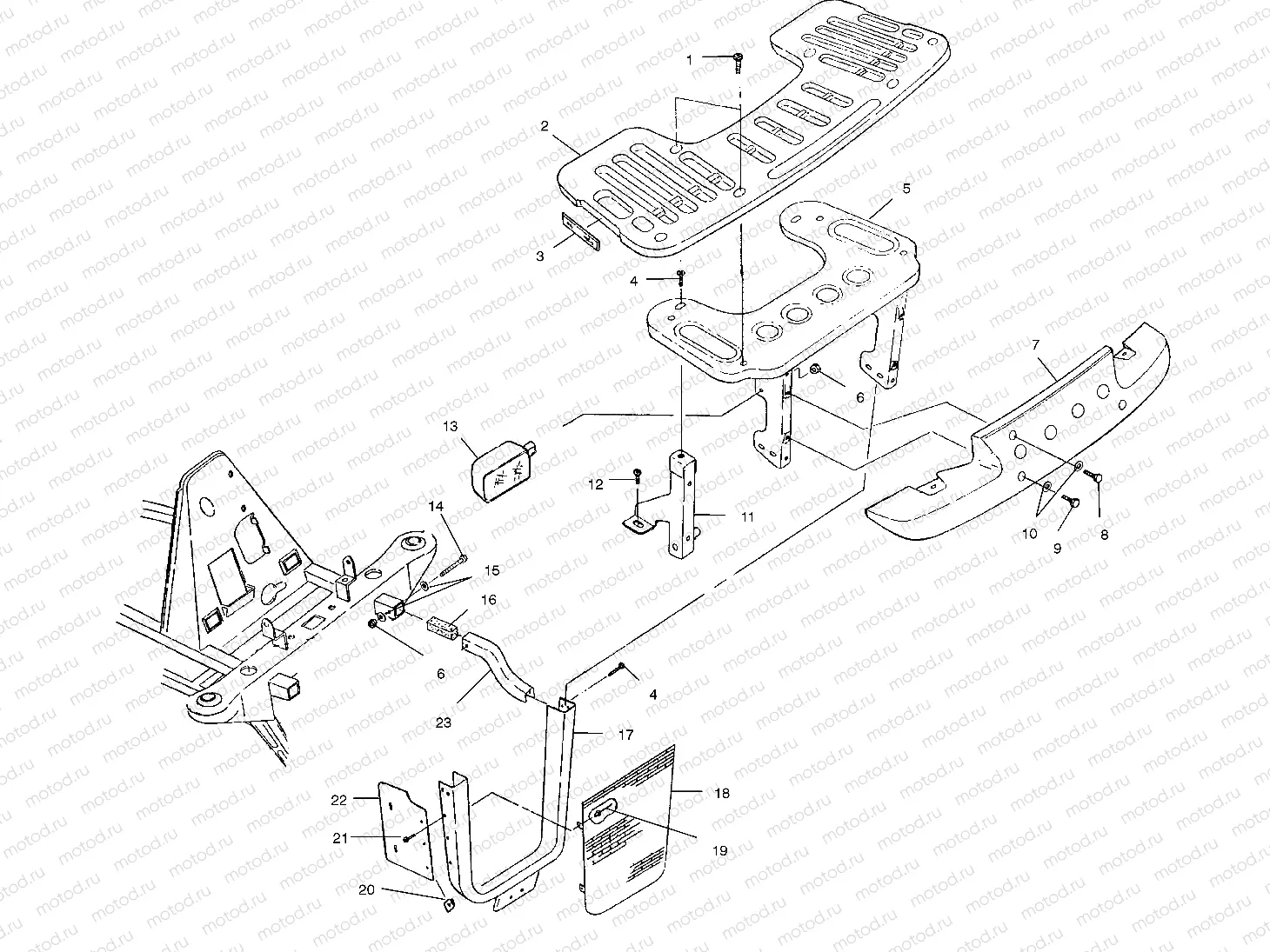 FRONT RACK and BUMPER MOUNTING - A01CD32AA (4964026402A007) | FRONT RACK and BUMPER MOUNTING - A01CD32AA (4964026402A007)