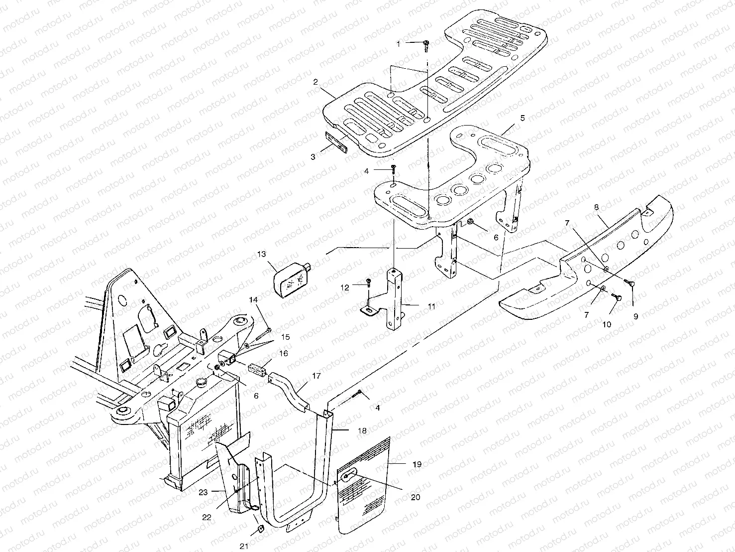FRONT RACK and BUMPER MOUNTING - A01CD50AA (4964196419A007) | FRONT RACK and BUMPER MOUNTING - A01CD50AA (4964196419A007)