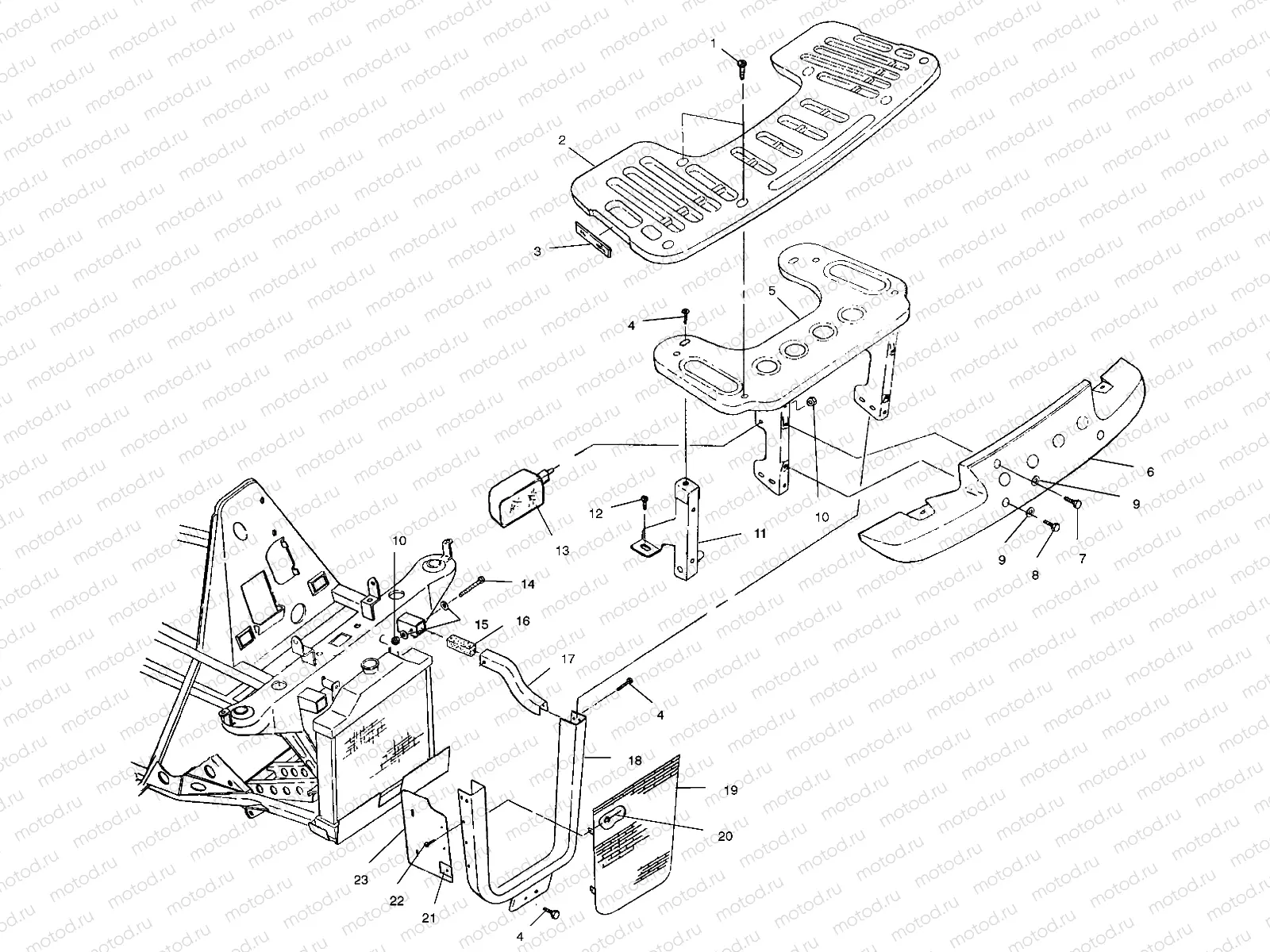 FRONT RACK and BUMPER MOUNTING - A01CG38CA (4963916391A007) | FRONT RACK and BUMPER MOUNTING - A01CG38CA (4963916391A007)