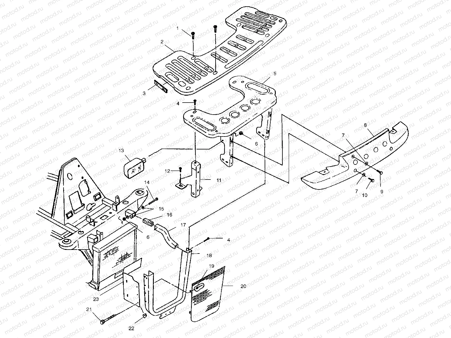 FRONT RACK and BUMPER MOUNTING - A01CH42AA (4964436443A007) | FRONT RACK and BUMPER MOUNTING - A01CH42AA (4964436443A007)