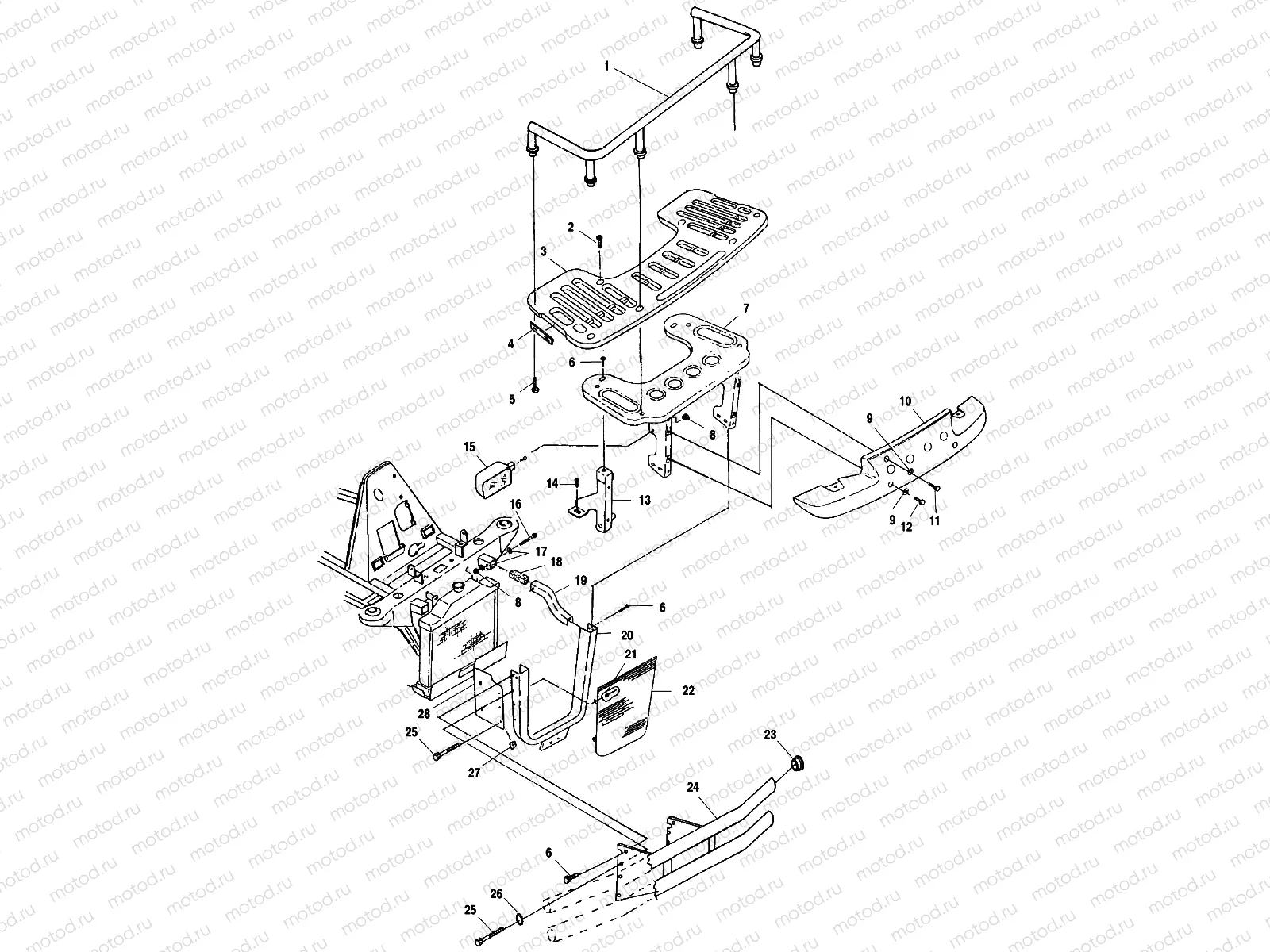 FRONT RACK and BUMPER MOUNTING - A01CH50AA (4964466446A007) | FRONT RACK and BUMPER MOUNTING - A01CH50AA (4964466446A007)