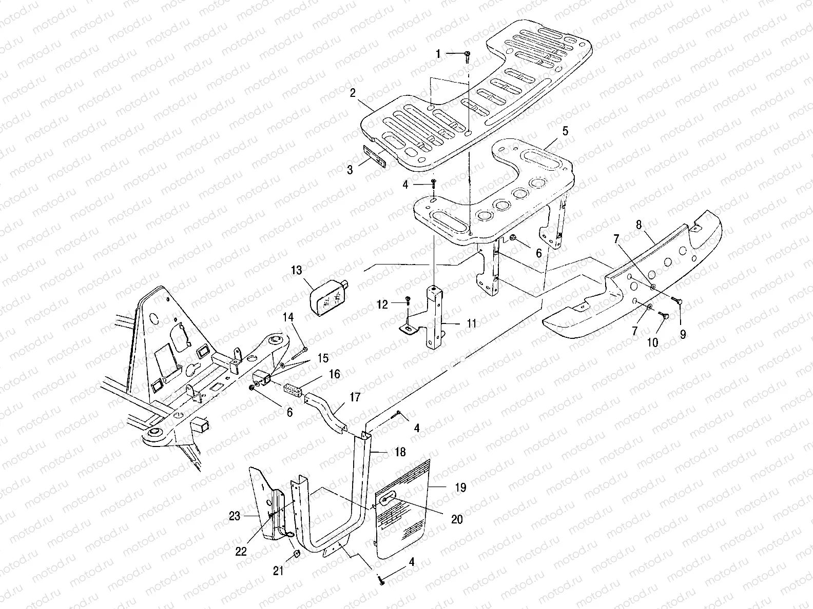 FRONT RACK and BUMPER MOUNTING - A01CK32AA (4964086408A007) | FRONT RACK and BUMPER MOUNTING - A01CK32AA (4964086408A007)