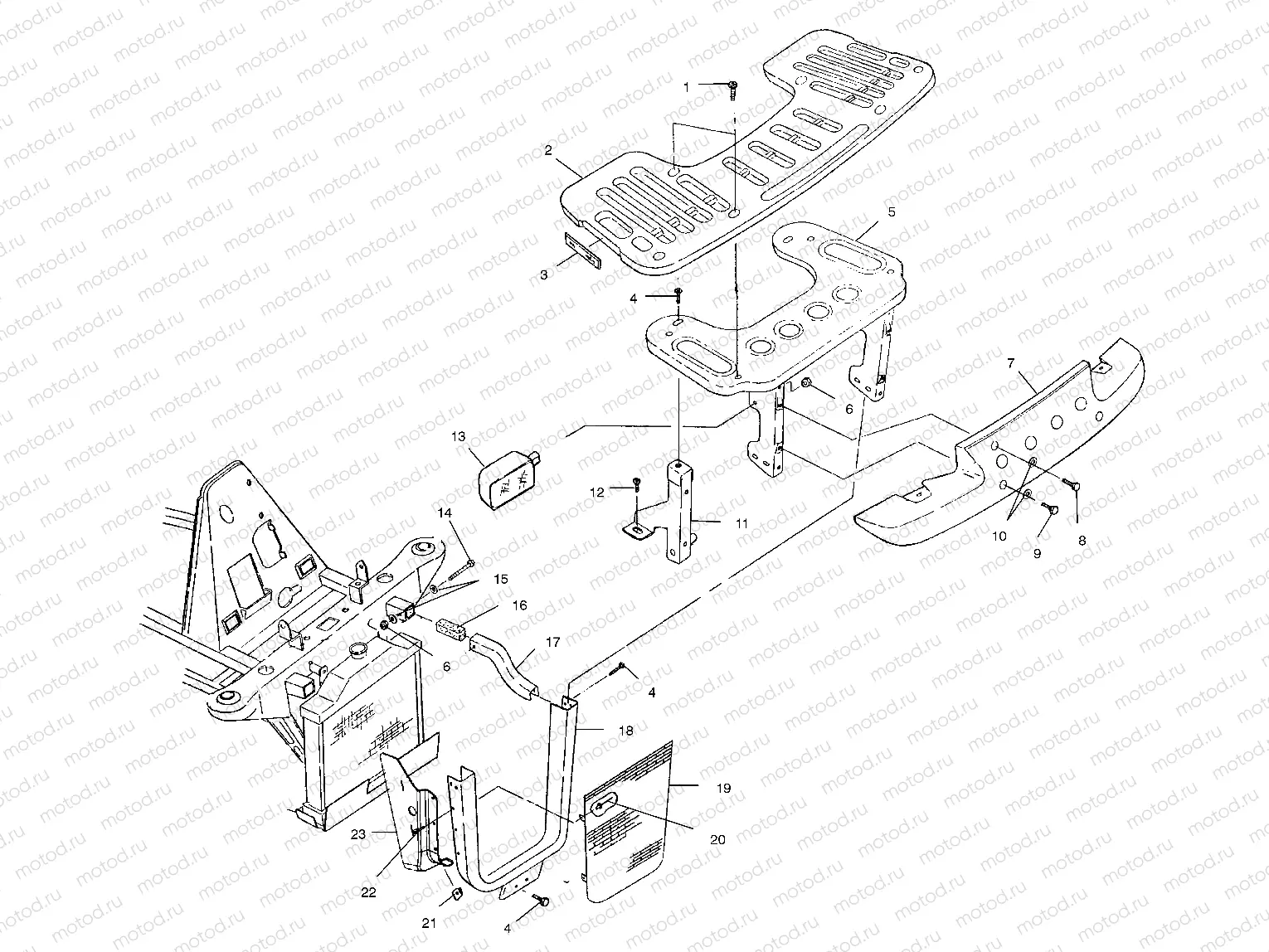 FRONT RACK and BUMPER MOUNTING - A01CK42AA (4964136413A007) | FRONT RACK and BUMPER MOUNTING - A01CK42AA (4964136413A007)