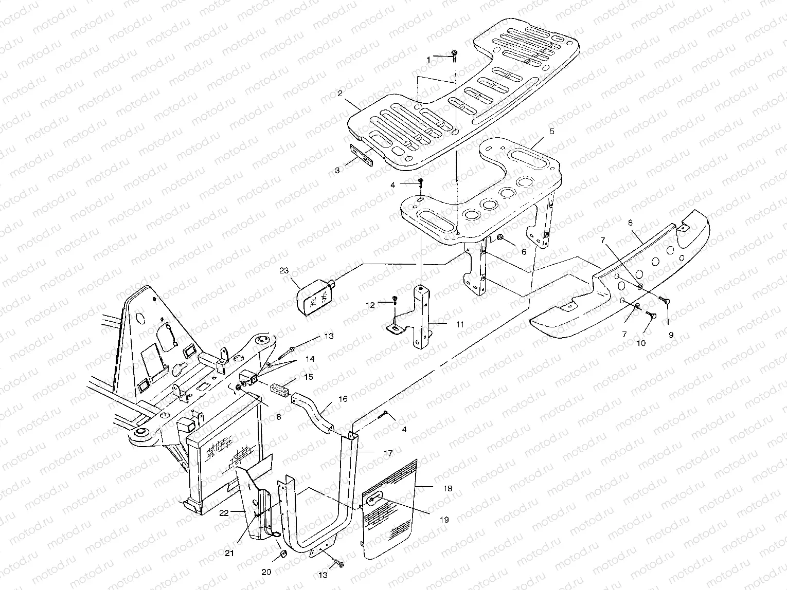 FRONT RACK and BUMPER MOUNTING - A01CL50AA (4964586458A006) | FRONT RACK and BUMPER MOUNTING - A01CL50AA (4964586458A006)