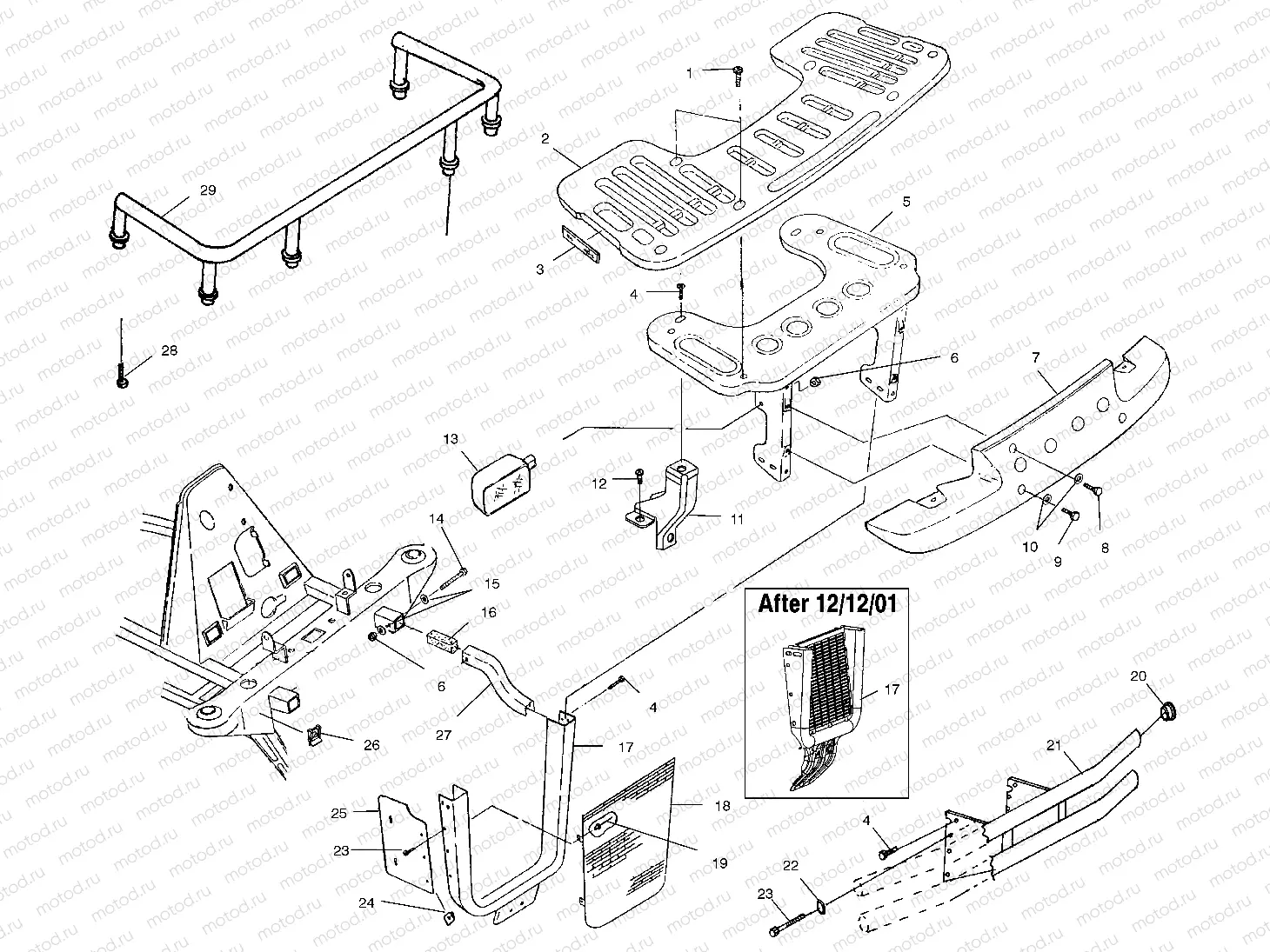 FRONT RACK and BUMPER MOUNTING - A02CD32AA/AB/AC/FB (4970147014A07) | FRONT RACK and BUMPER MOUNTING - A02CD32AA/AB/AC/FB (4970147014A07)
