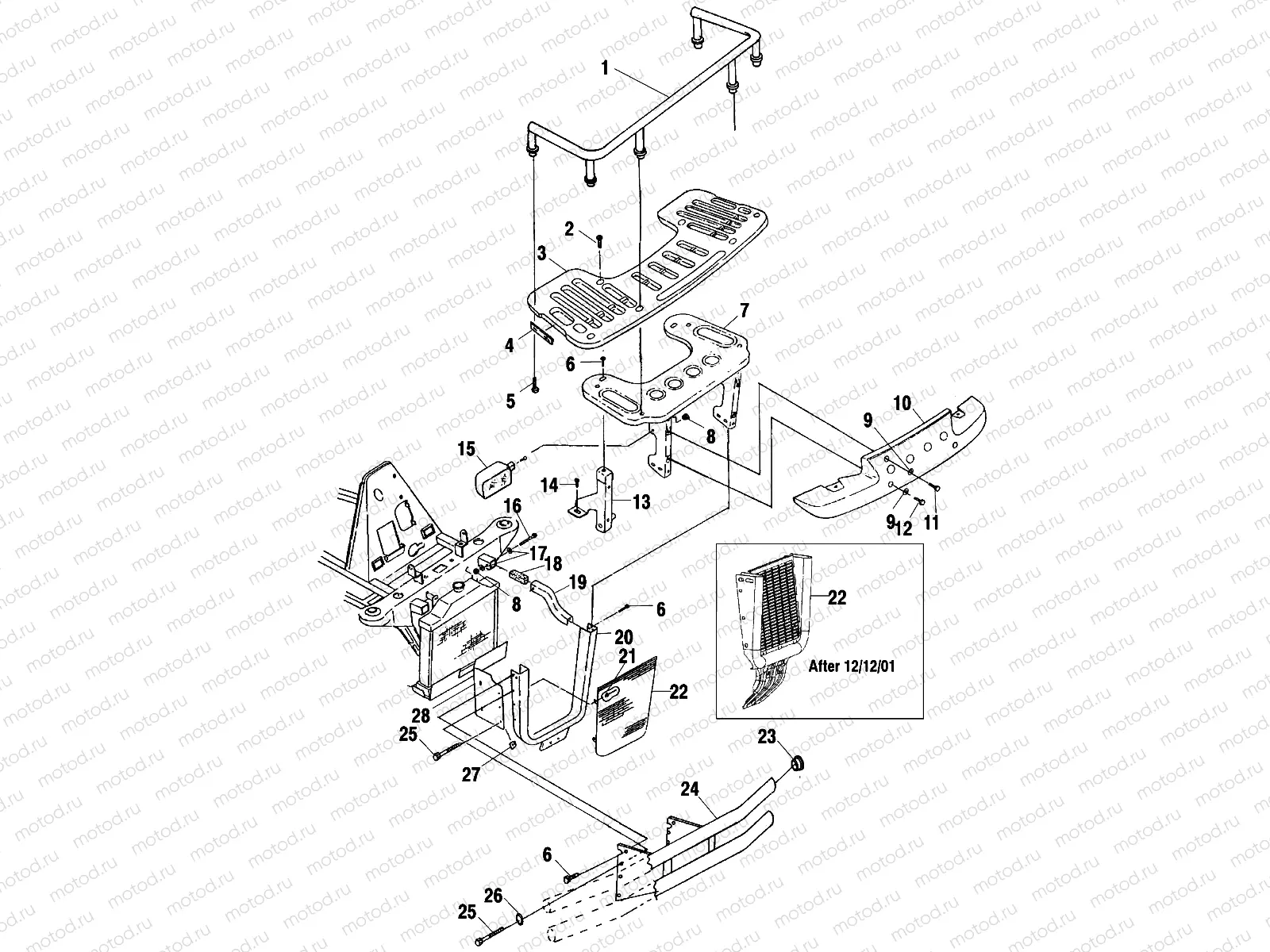 FRONT RACK and BUMPER MOUNTING - A02CD50AA/AB/FB (4970197019A07) | FRONT RACK and BUMPER MOUNTING - A02CD50AA/AB/FB (4970197019A07)
