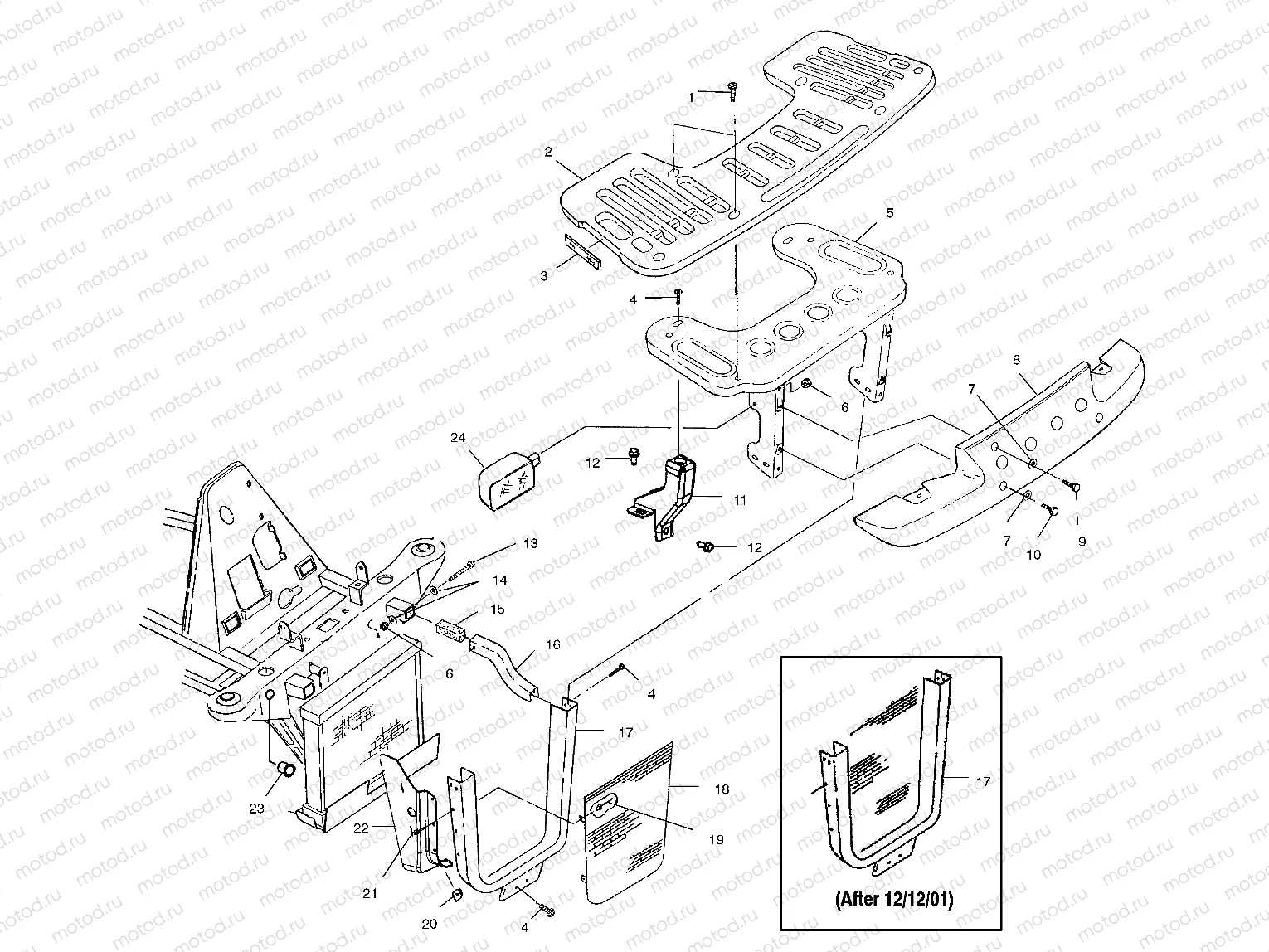FRONT RACK and BUMPER MOUNTING - A02CL50AA/DA (4967986798A06) | FRONT RACK and BUMPER MOUNTING - A02CL50AA/DA (4967986798A06)