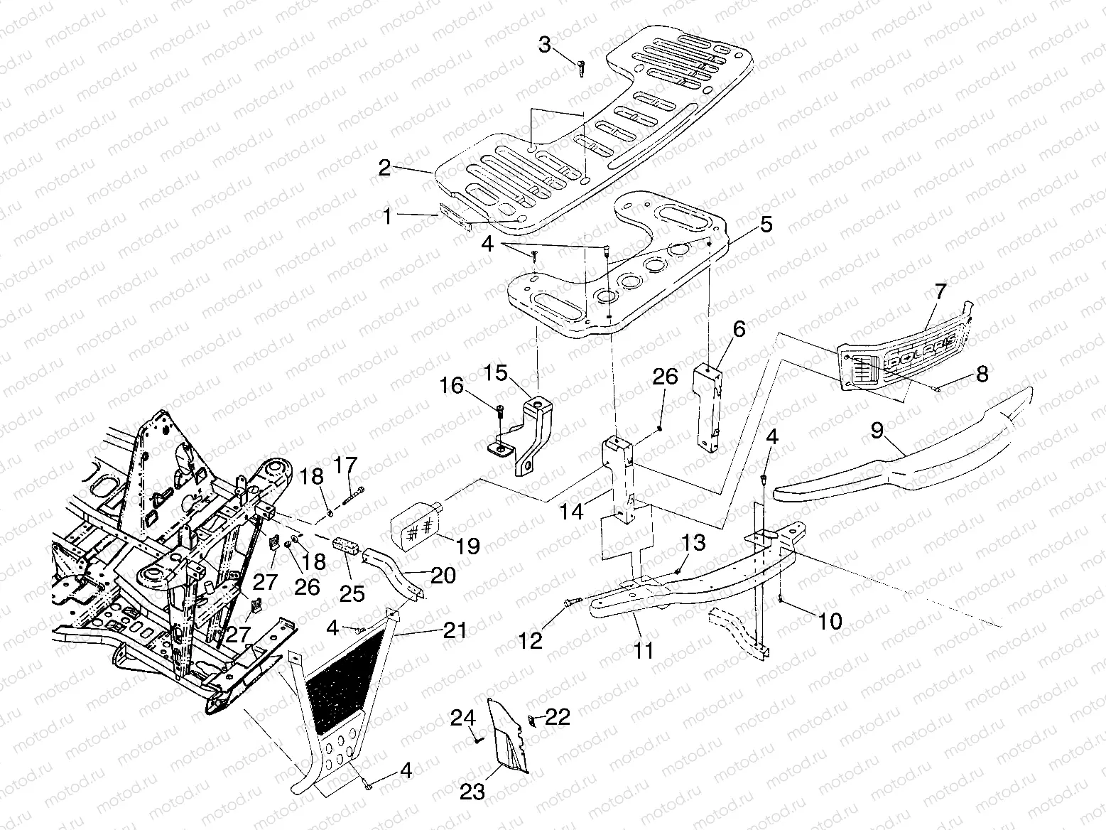FRONT RACK and BUMPER MOUNTING - A03CB32AA/FC (4975157515A07) | FRONT RACK and BUMPER MOUNTING - A03CB32AA/FC (4975157515A07)