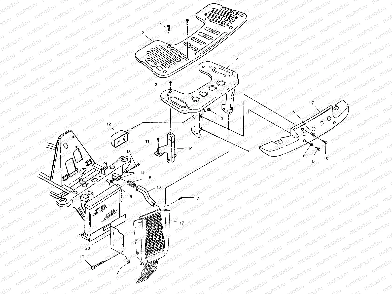 FRONT RACK AND BUMPER MOUNTING - A03CH42AA/AB/AC (4975377537A07) | FRONT RACK AND BUMPER MOUNTING - A03CH42AA/AB/AC (4975377537A07)