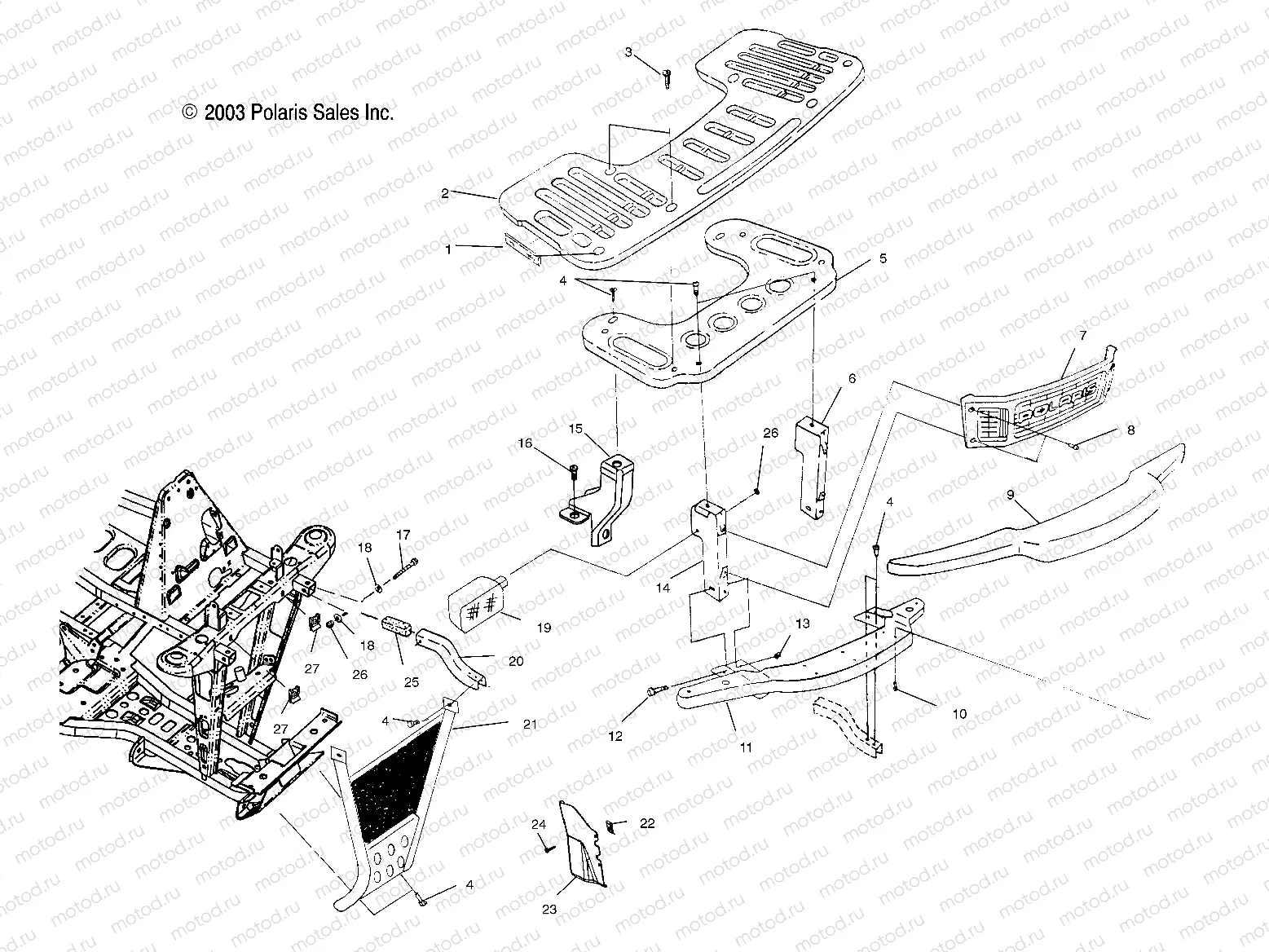 FRONT RACK and BUMPER MOUNTING - A04CB32AA/FC (4986188618A07) | FRONT RACK and BUMPER MOUNTING - A04CB32AA/FC (4986188618A07)