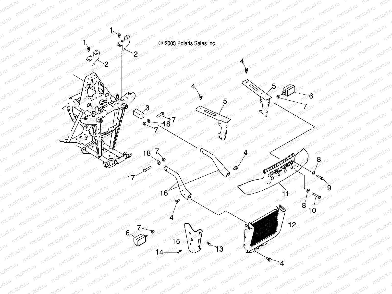 FRONT RACK and BUMPER MOUNTING - A04CD32AA/AB/AC/FB (4986268626A07) | FRONT RACK and BUMPER MOUNTING - A04CD32AA/AB/AC/FB (4986268626A07)