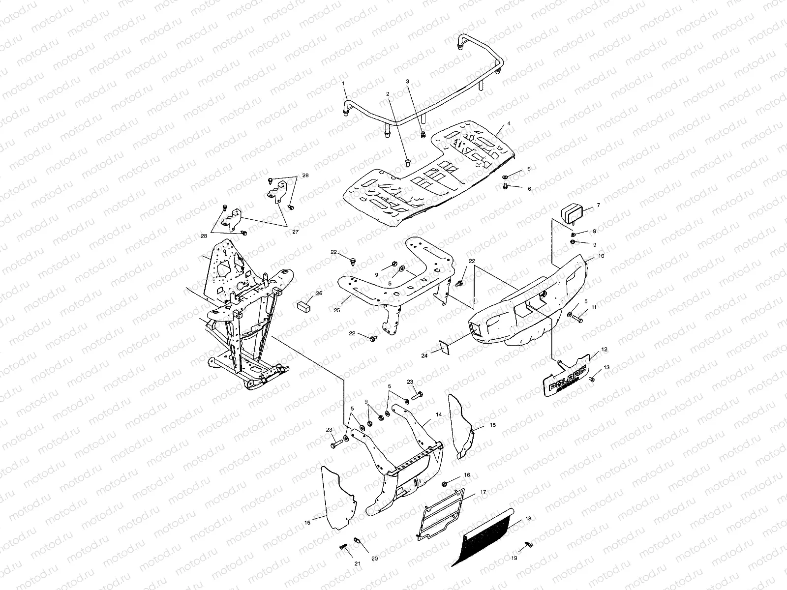 FRONT RACK AND BUMPER MOUNTING - A04CH50AA/AC/AE/AG (4986088608A07) | FRONT RACK AND BUMPER MOUNTING - A04CH50AA/AC/AE/AG (4986088608A07)