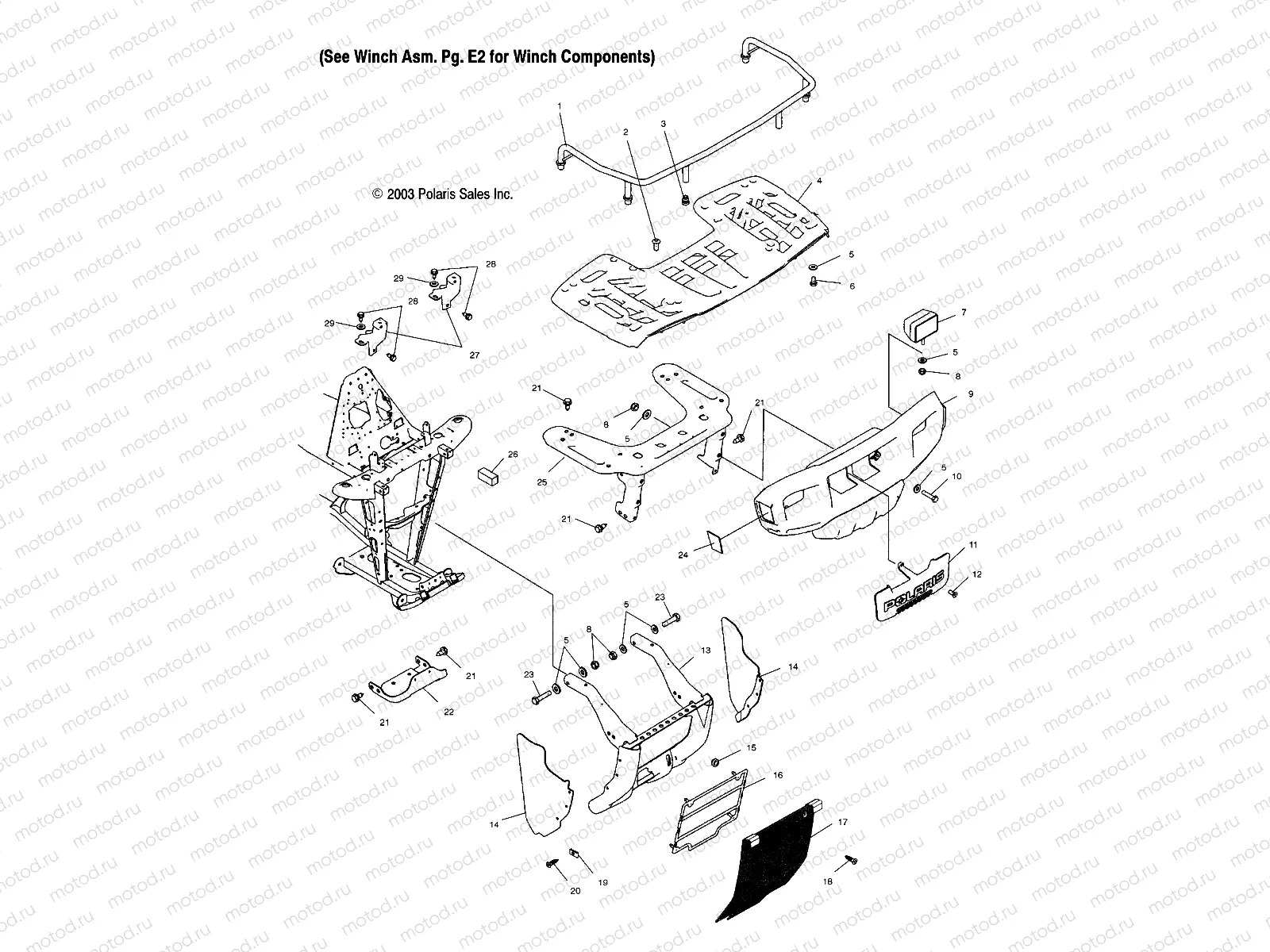 FRONT RACK and BUMPER MOUNTING - A04CH59AK/AL/AN/AQ/AW (4987318731A07) | FRONT RACK and BUMPER MOUNTING - A04CH59AK/AL/AN/AQ/AW (4987318731A07)
