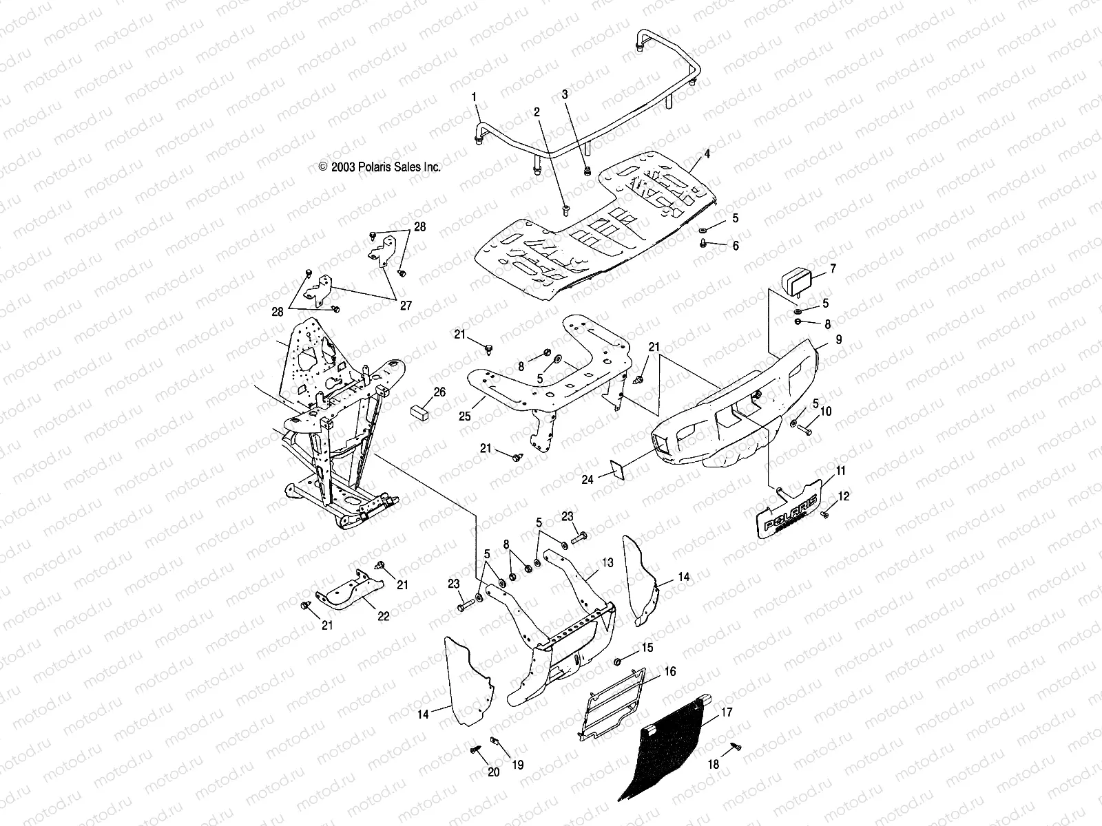 FRONT RACK and BUMPER MOUNTING - A04CH68AP/AQ/AU/CU (4987468746A07) | FRONT RACK and BUMPER MOUNTING - A04CH68AP/AQ/AU/CU (4987468746A07)