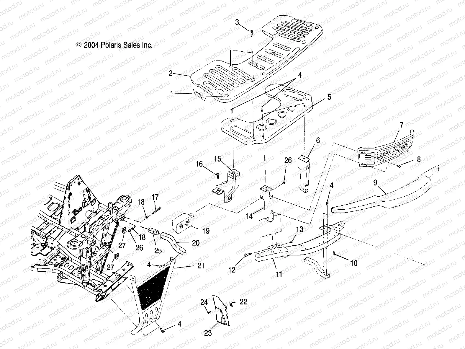 FRONT RACK and BUMPER MOUNTING - A05CB32AA (4994889488A07) | FRONT RACK and BUMPER MOUNTING - A05CB32AA (4994889488A07)