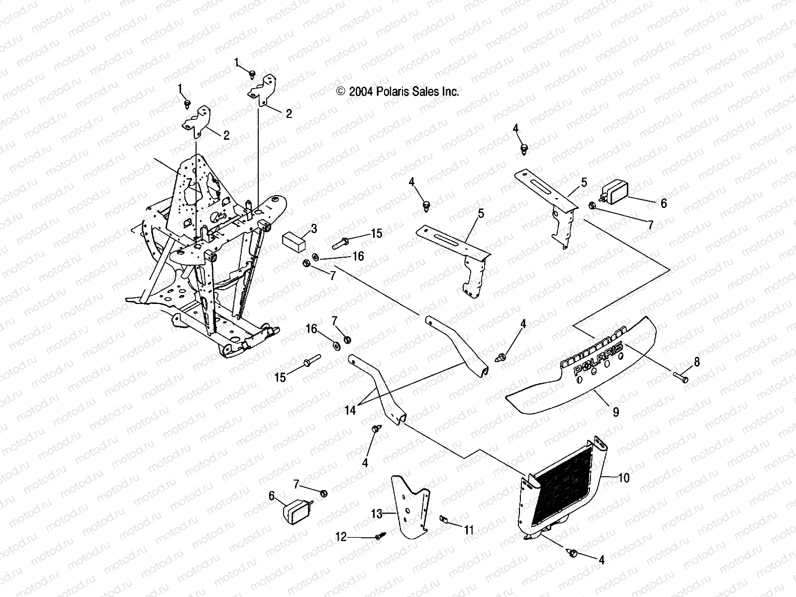 FRONT RACK and BUMPER MOUNTING - A05CD32AA/AB/AC (4994909490A07) | FRONT RACK and BUMPER MOUNTING - A05CD32AA/AB/AC (4994909490A07)