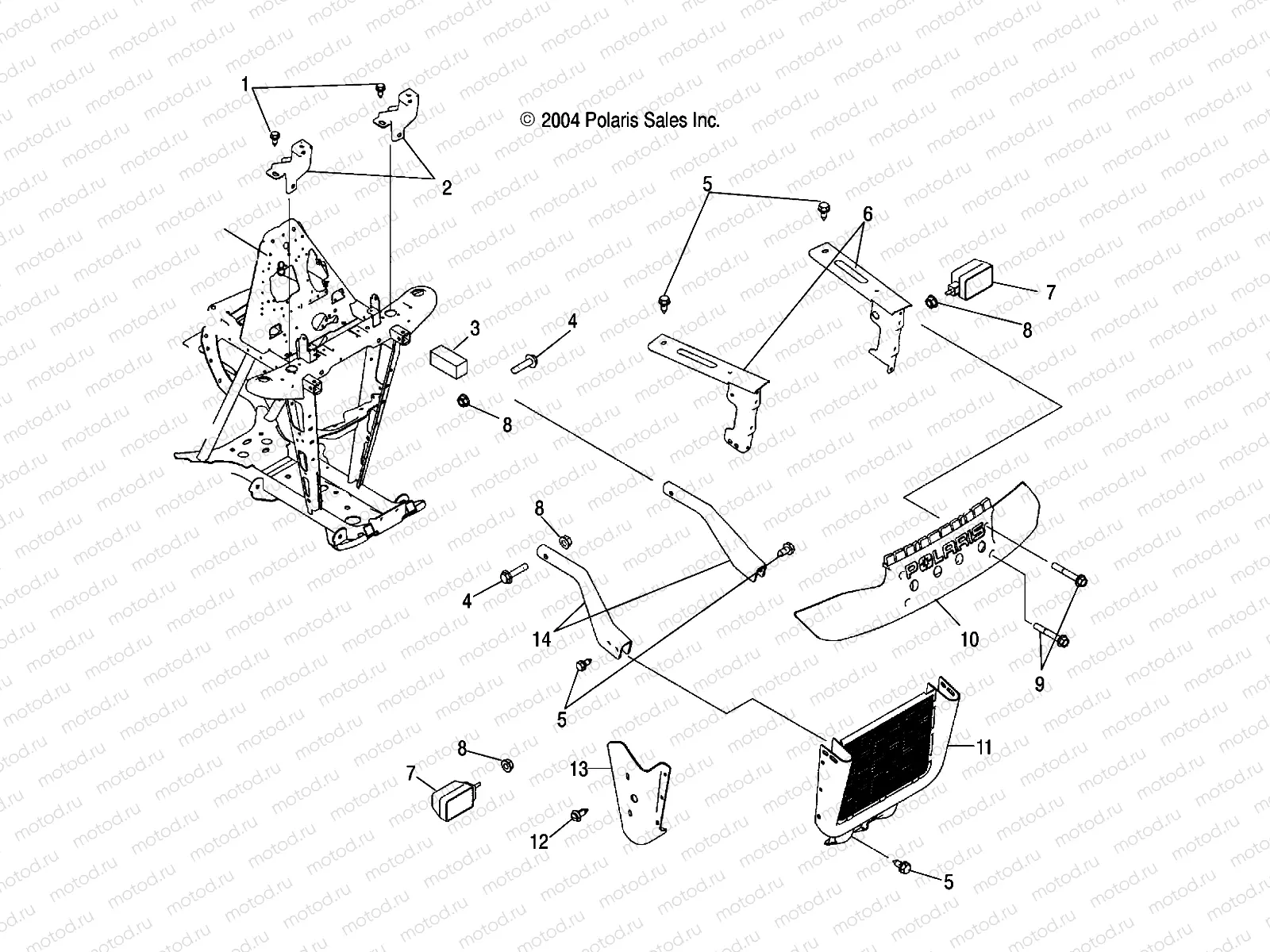 FRONT RACK and BUMPER MOUNTING - A05JD32AA (4995169516A11) | FRONT RACK and BUMPER MOUNTING - A05JD32AA (4995169516A11)