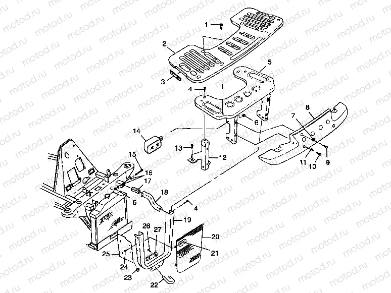 FRONT RACK and BUMPER MOUNTING - A99CD50AA (4949254925A009) | FRONT RACK and BUMPER MOUNTING - A99CD50AA (4949254925A009)
