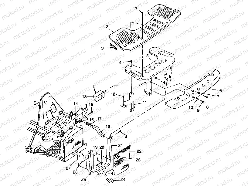 FRONT RACK and BUMPER MOUNTING - A99CG38CA (4949634963A009) | FRONT RACK and BUMPER MOUNTING - A99CG38CA (4949634963A009)