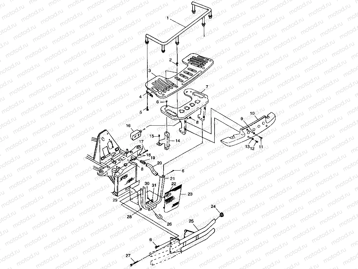 FRONT RACK and BUMPER MOUNTING - A99CH50AC (4952455245a009) | FRONT RACK and BUMPER MOUNTING - A99CH50AC (4952455245a009)