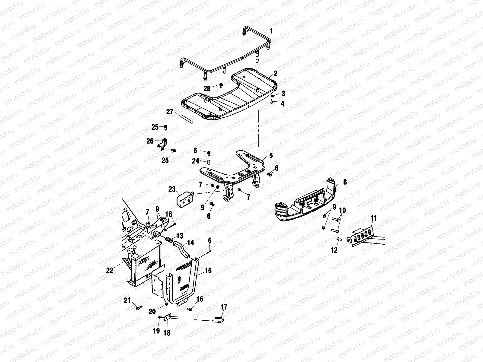 FRONT RACK and BUMPER MOUNTING - C02CD50AC (4972407240A07) | FRONT RACK and BUMPER MOUNTING - C02CD50AC (4972407240A07)