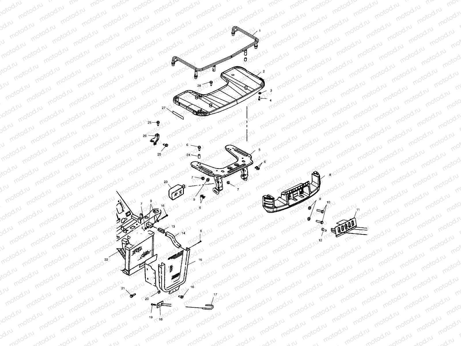 FRONT RACK and BUMPER MOUNTING - C10CD50AA (4977417741A07) | FRONT RACK and BUMPER MOUNTING - C10CD50AA (4977417741A07)
